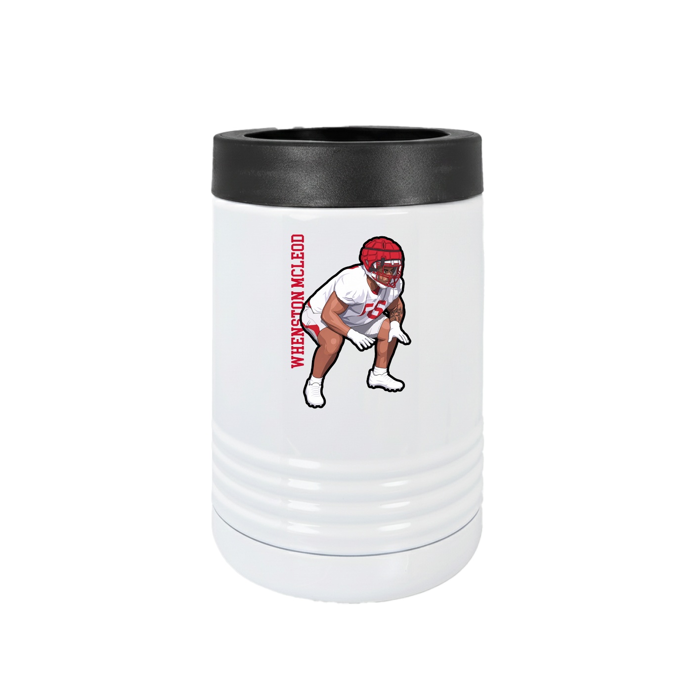 Beverage Holder — Name Vertical in White