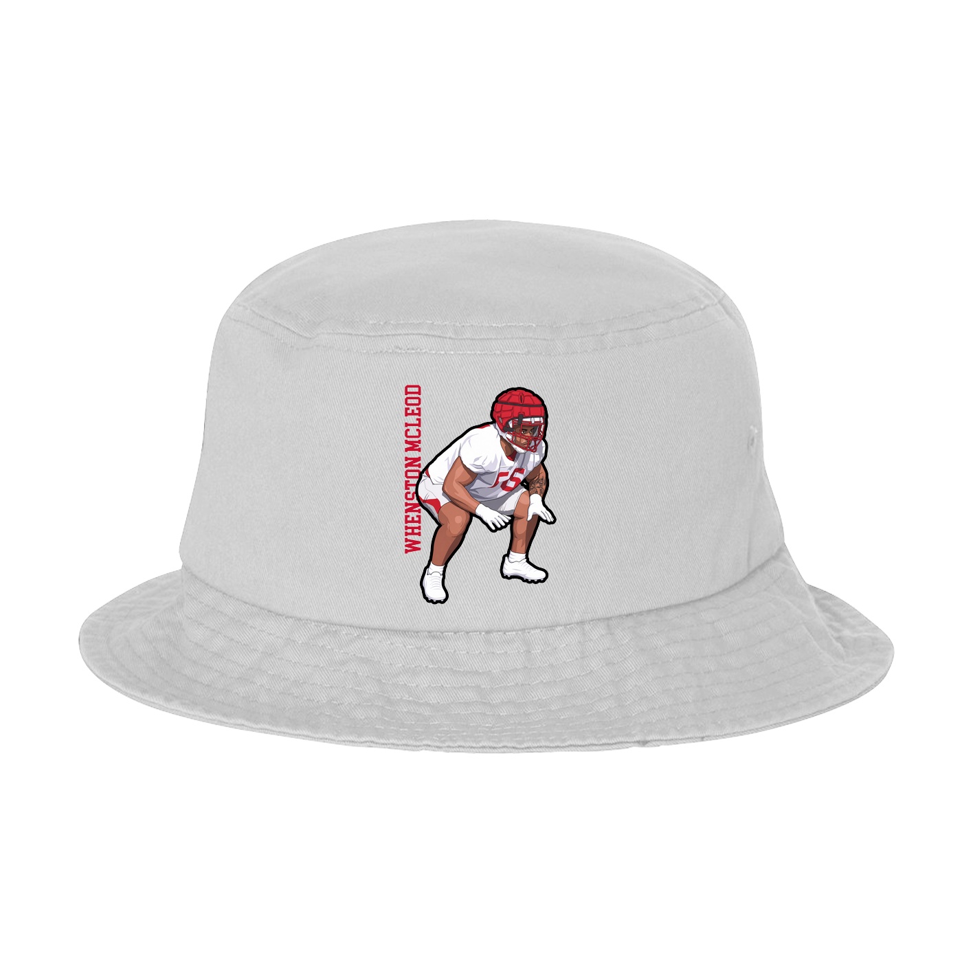 Bucket Cap — Name Vertical in White