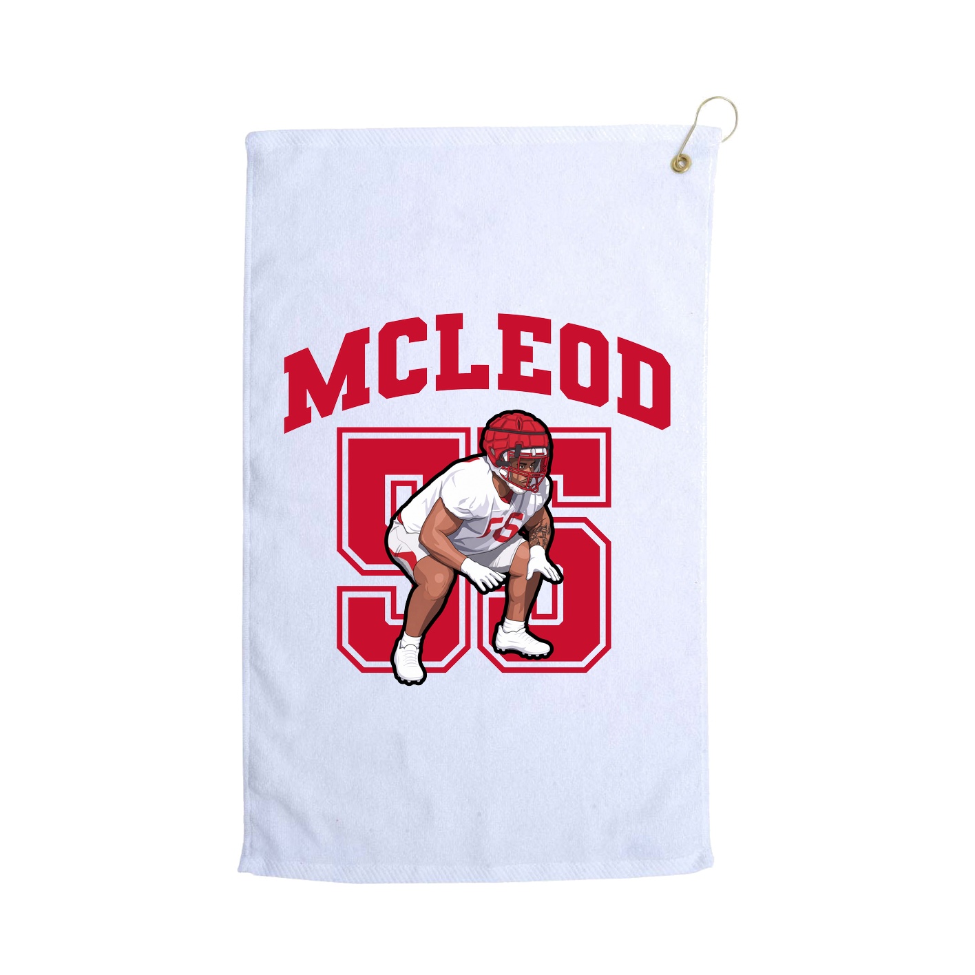 Golf Towel — Number in White