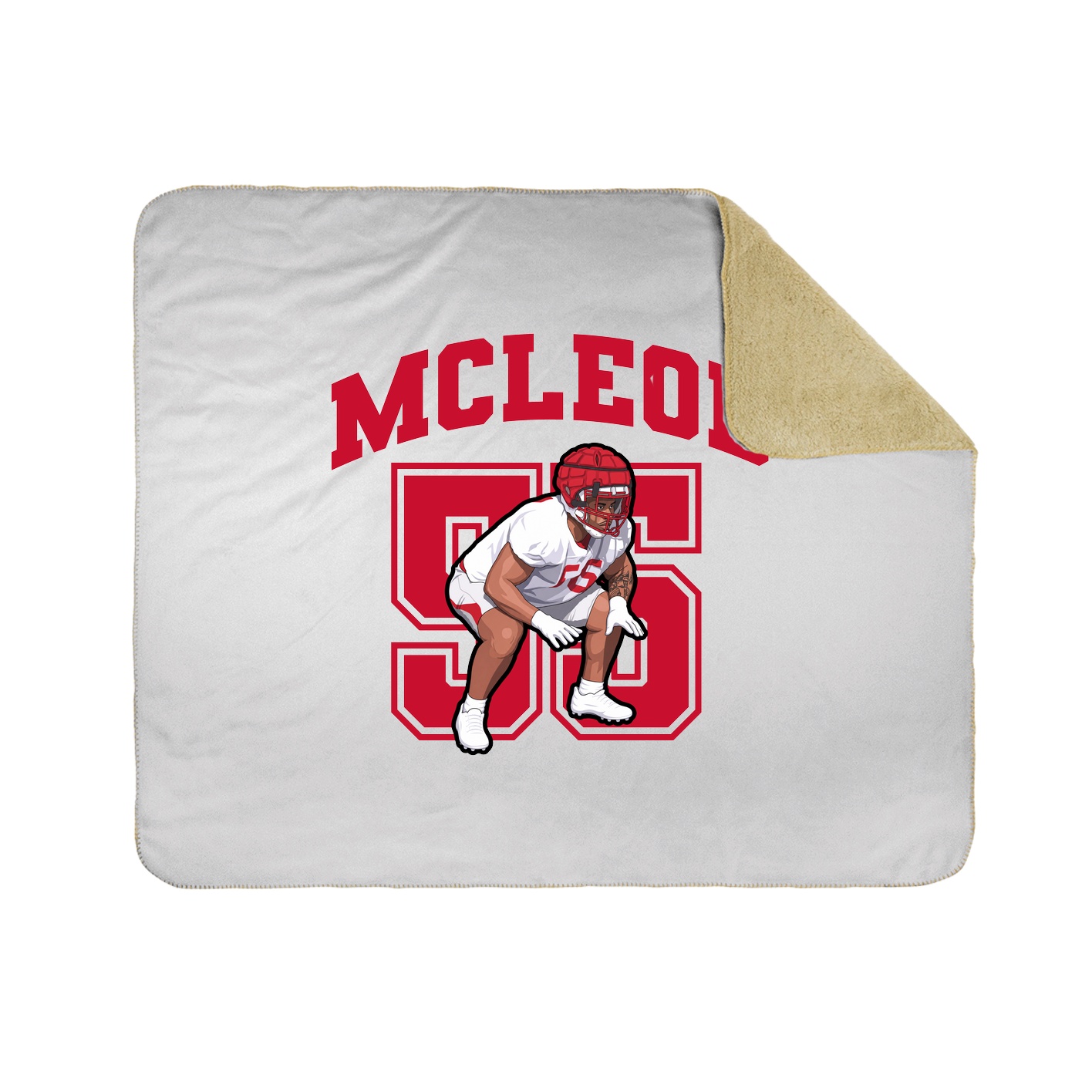 Throw Blanket — Number in White