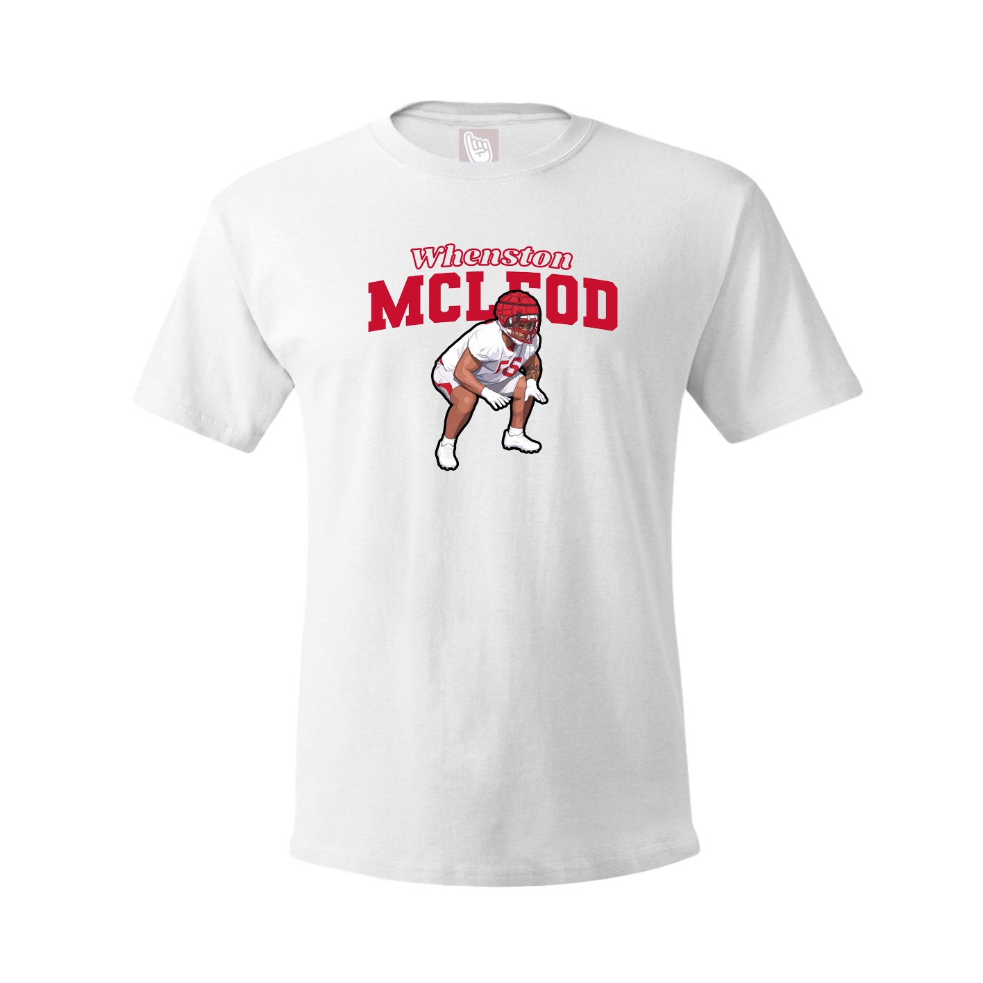 Youth Tee — Name Arch in White