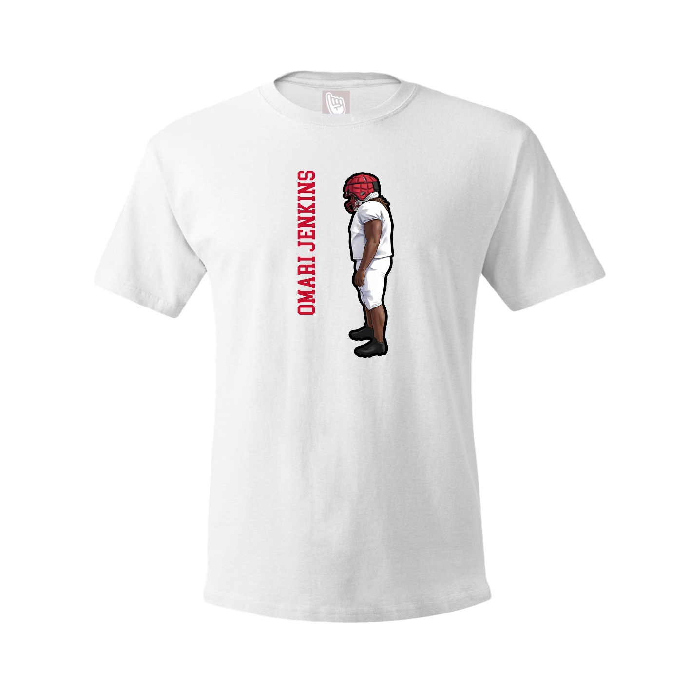 Youth Tee — Name Vertical in White