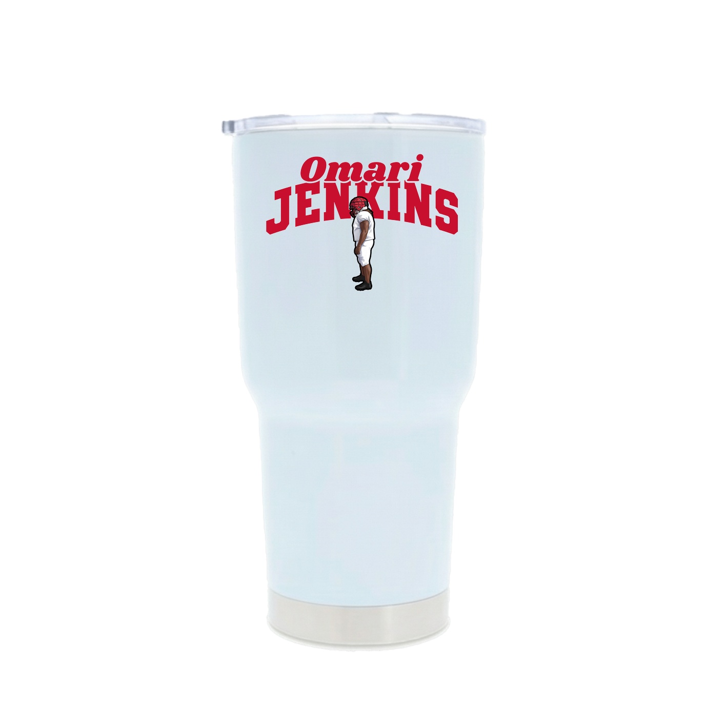 30oz Stainless Steel Tumbler — Signature Arch in White