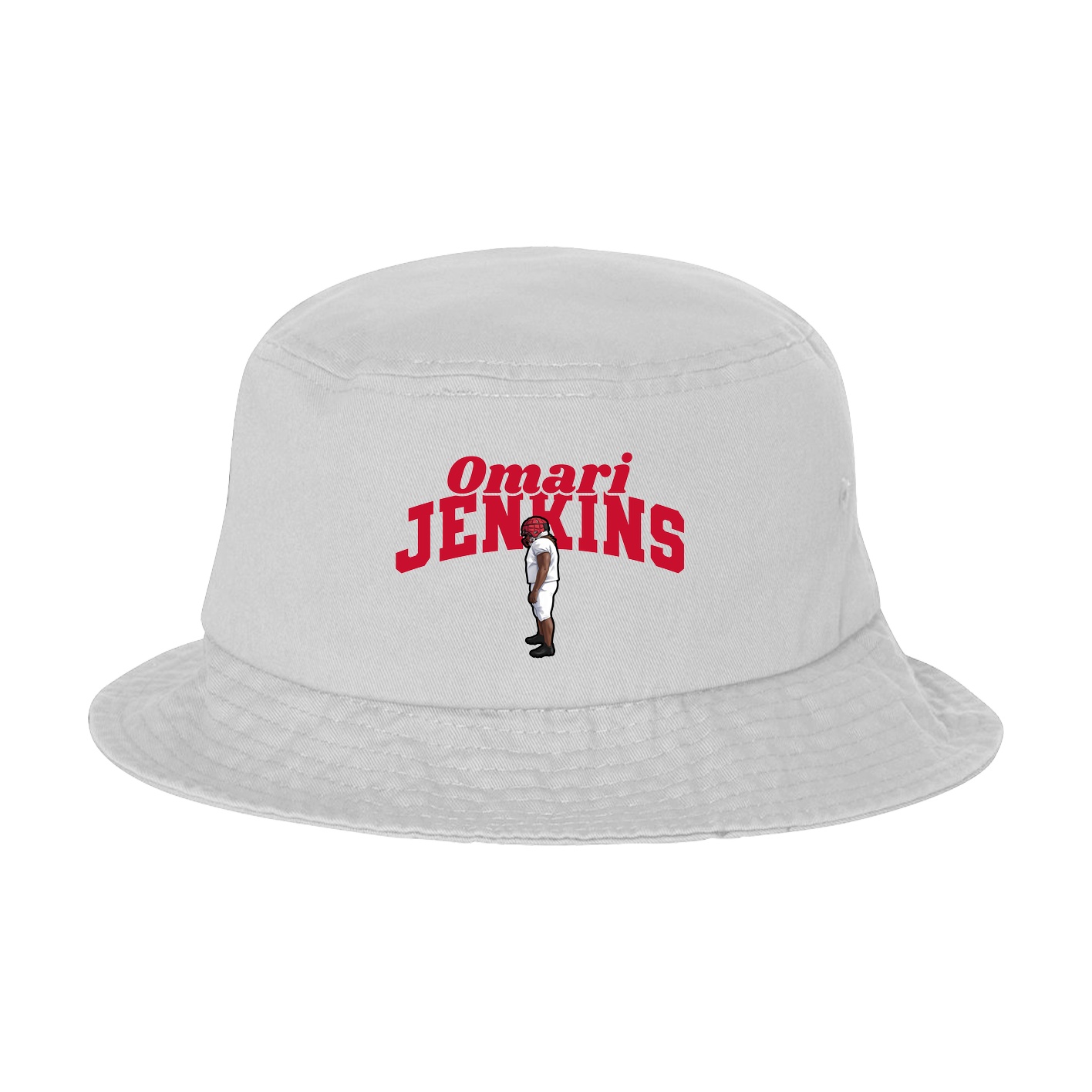 Bucket Cap — Signature Arch in White