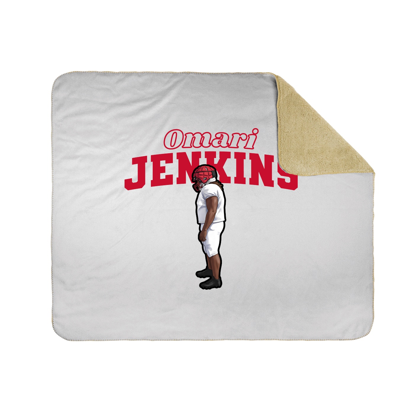 Throw Blanket — Name Arch in White