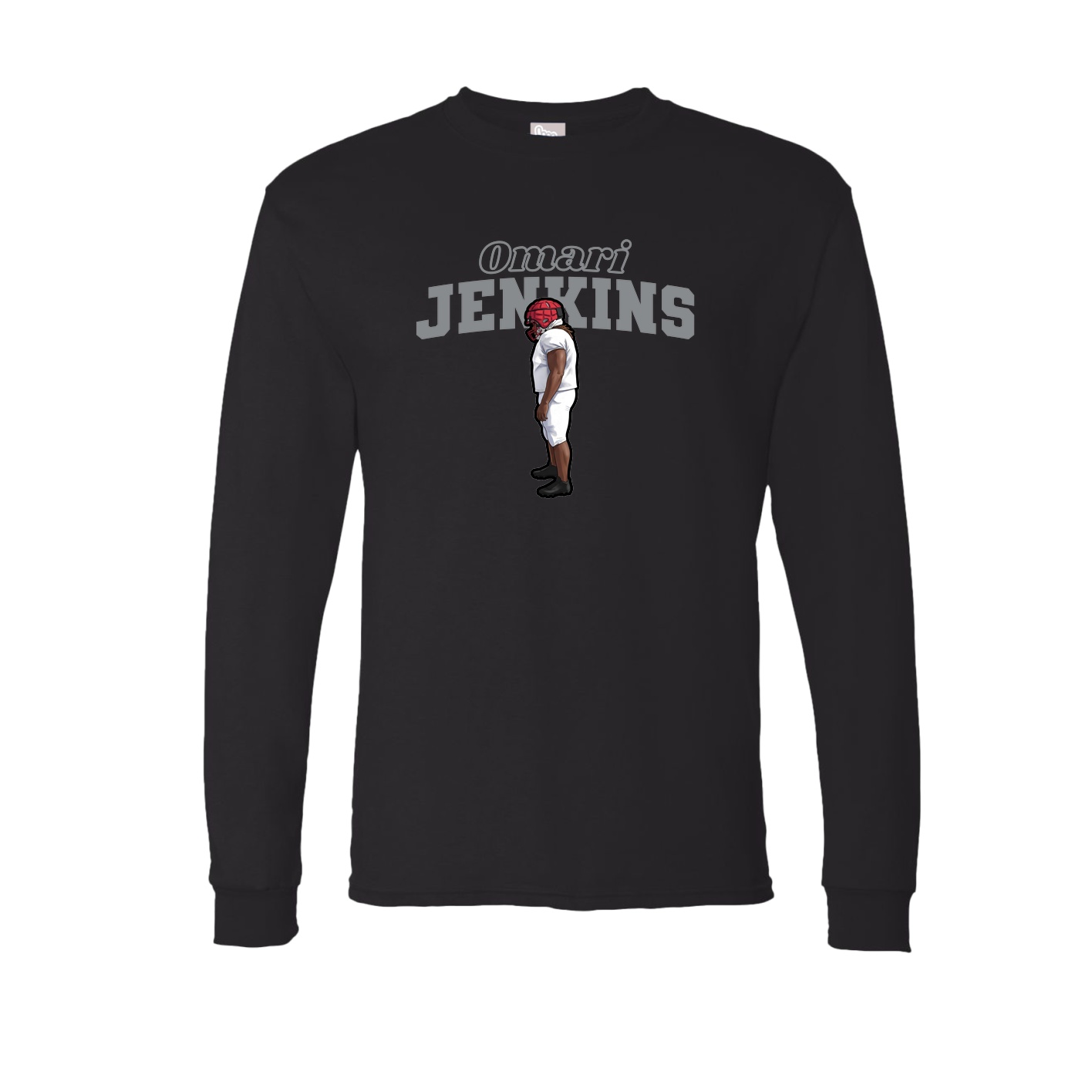 Long Sleeve Tee — Name Arch in Black
