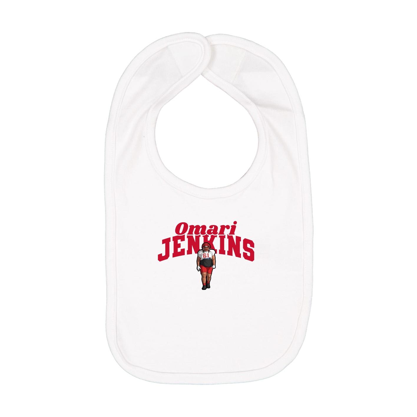 Infant Bib — Signature Arch in White