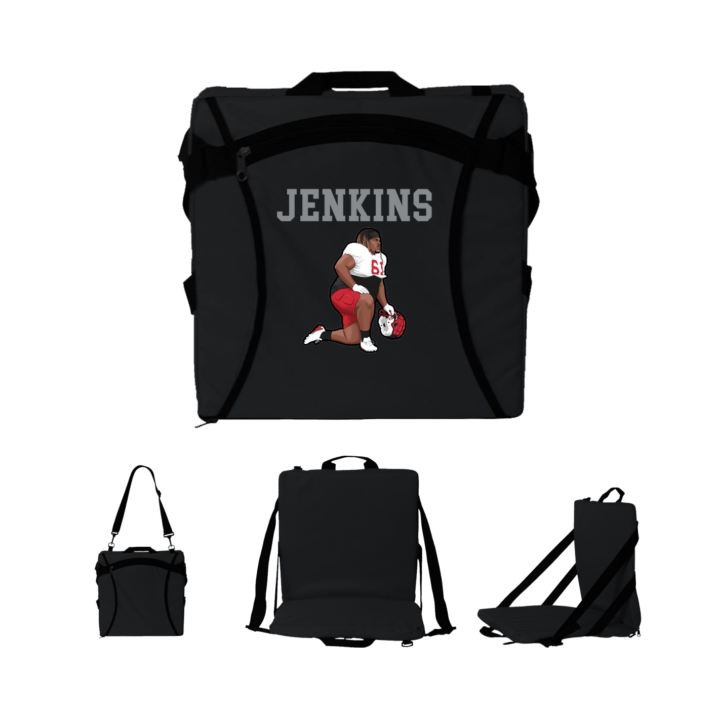 Folding Stadium Seat — Shirsey in Black