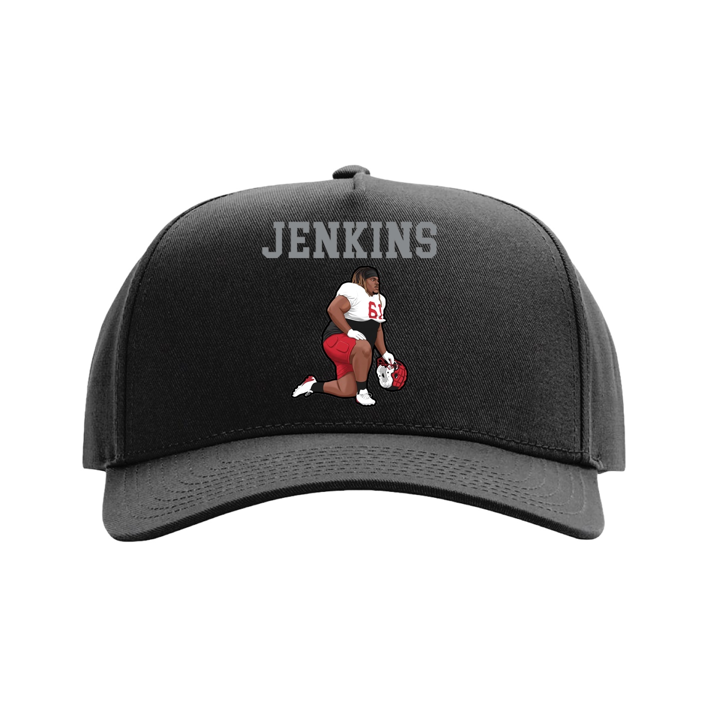 Full Fabric Five-Panel Champ Cap — Shirsey in Black