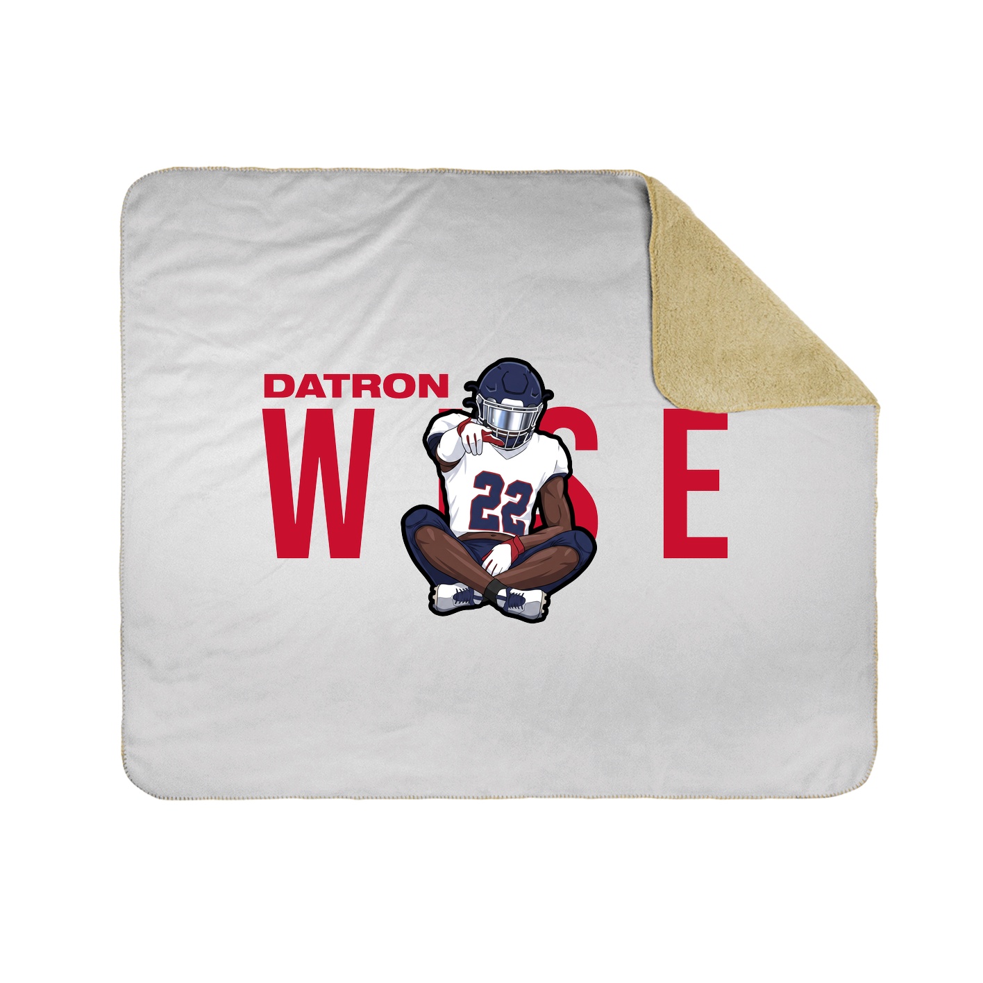 Throw Blanket — Player Name in White