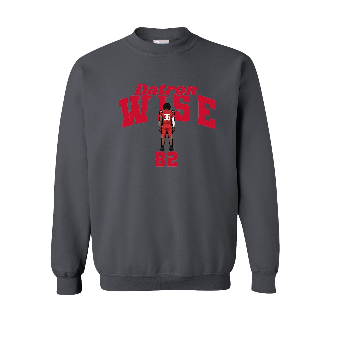 Fleece Crew — Signature Arch in Grey