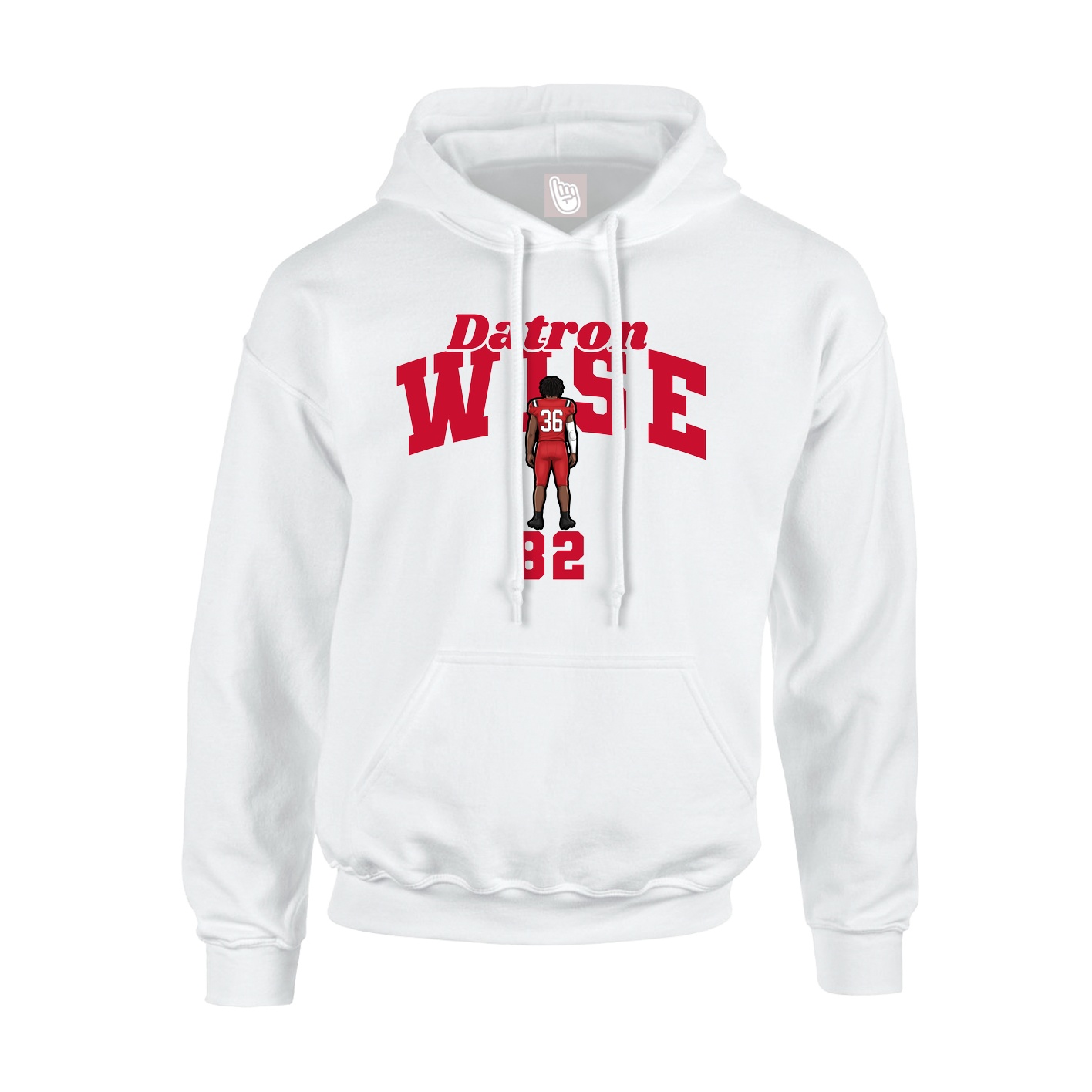 Youth Hoodie — Signature Arch in White
