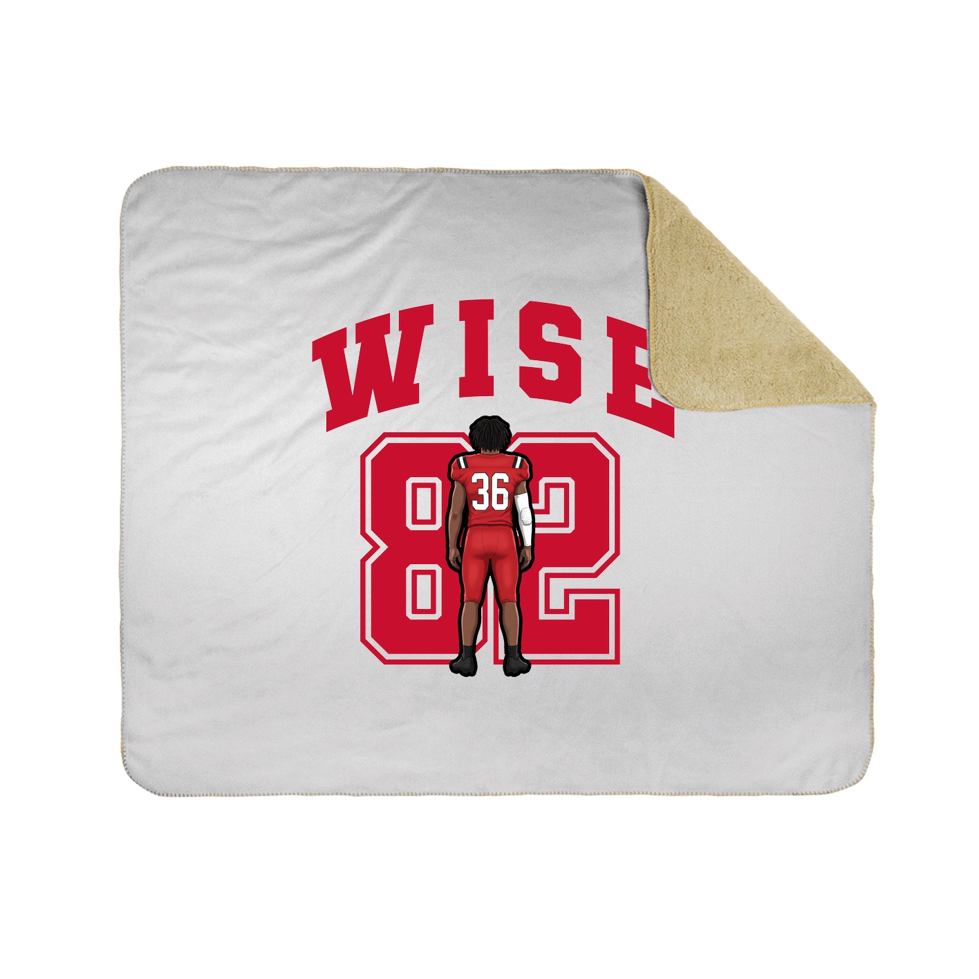 Throw Blanket — Number in White