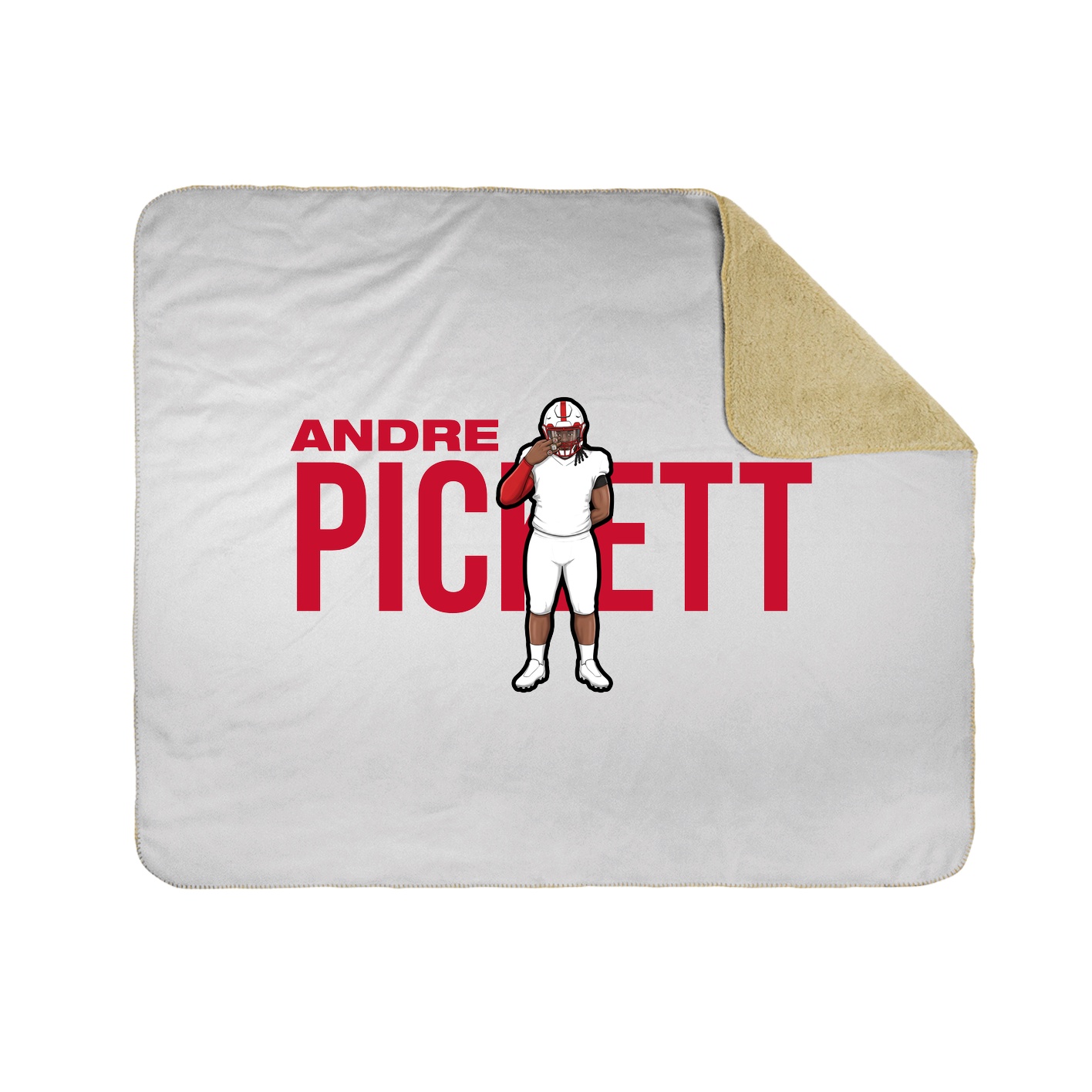 Throw Blanket — Player Name in White