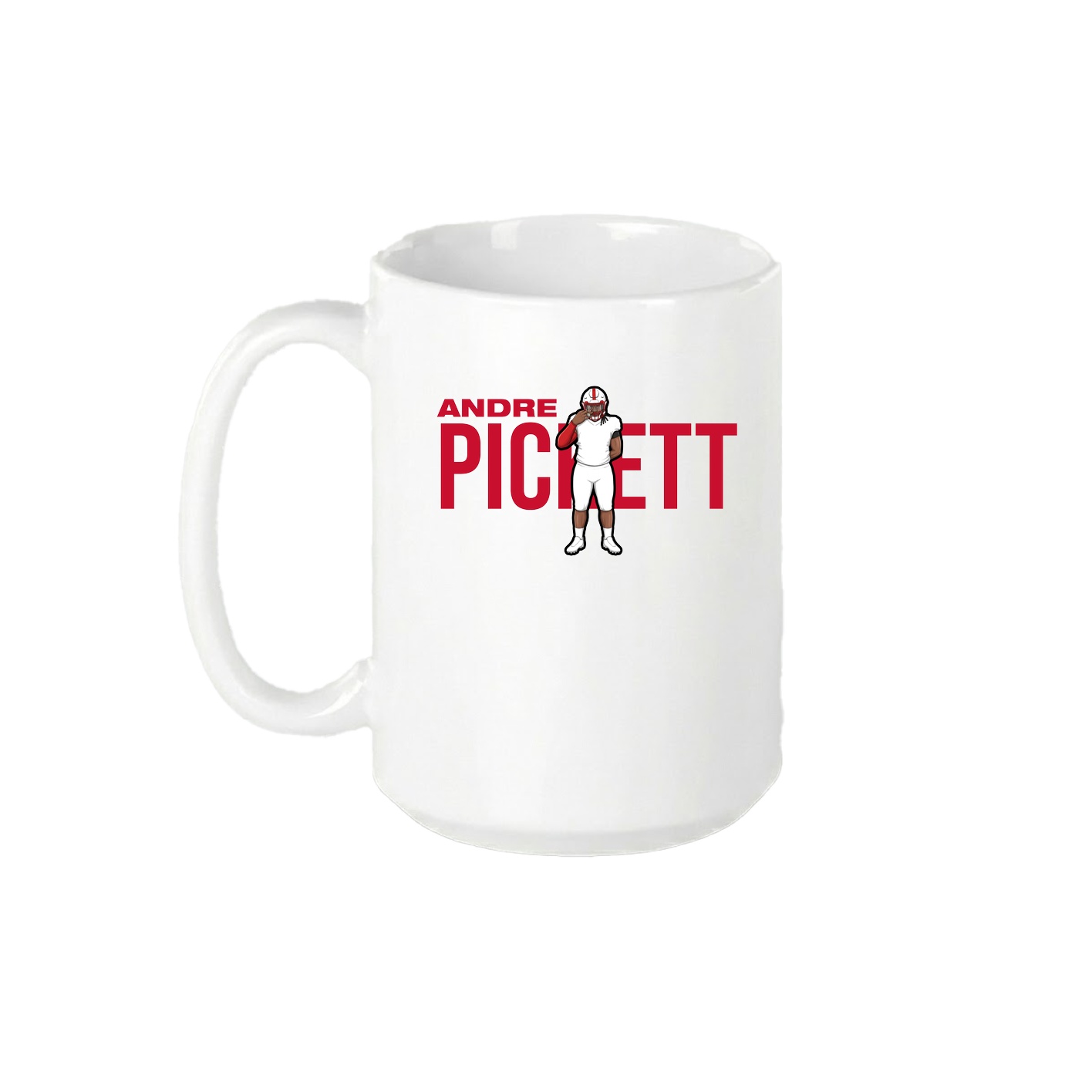 15oz Coffee Mug — Player Name in White