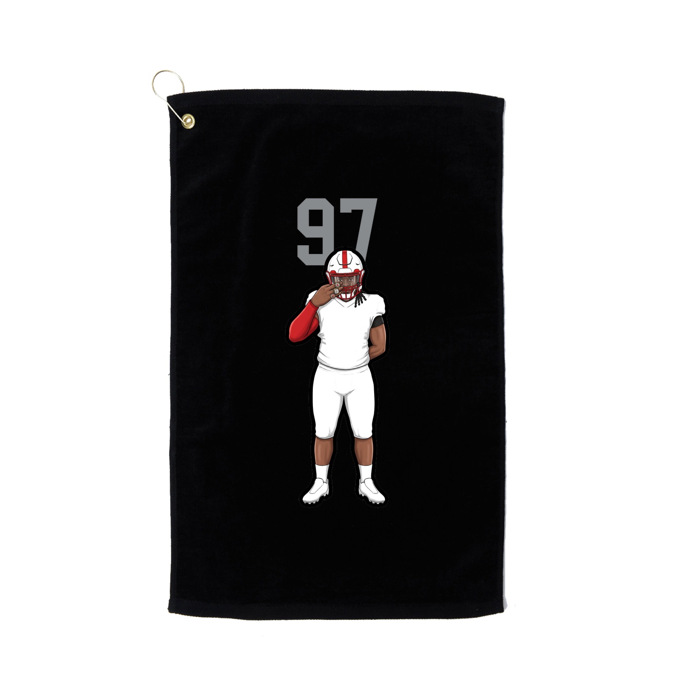 Golf Towel — Number Top in Black