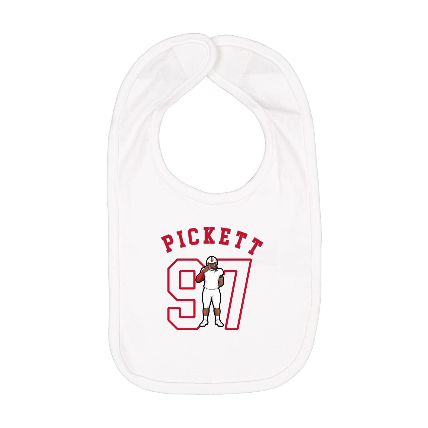 Infant Bib — Shirsey Arch in White