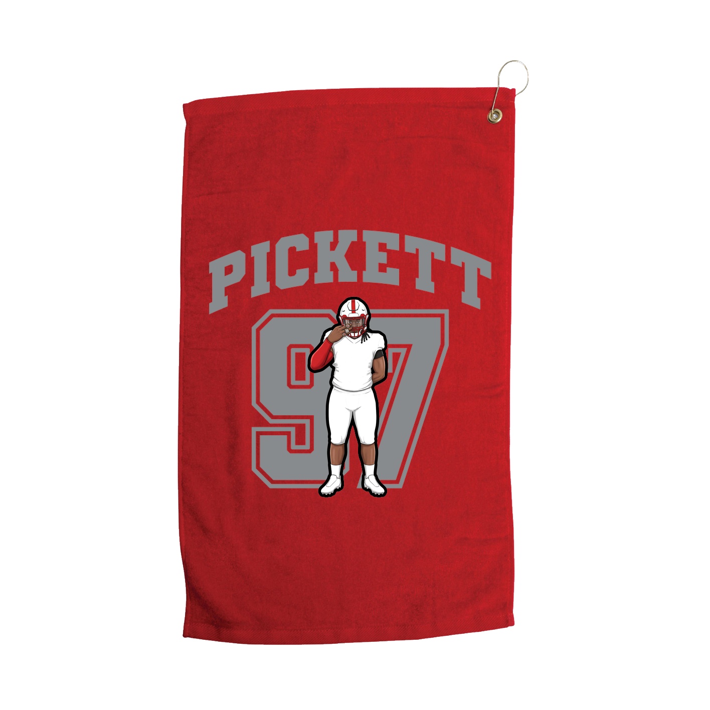 Golf Towel — Number in Red