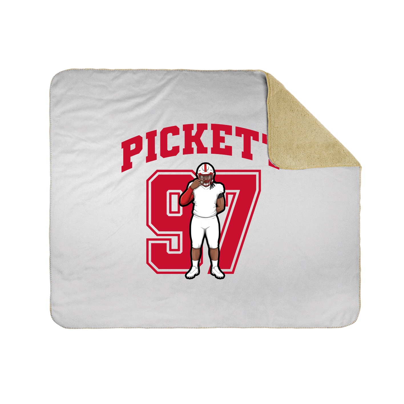Throw Blanket — Number in White