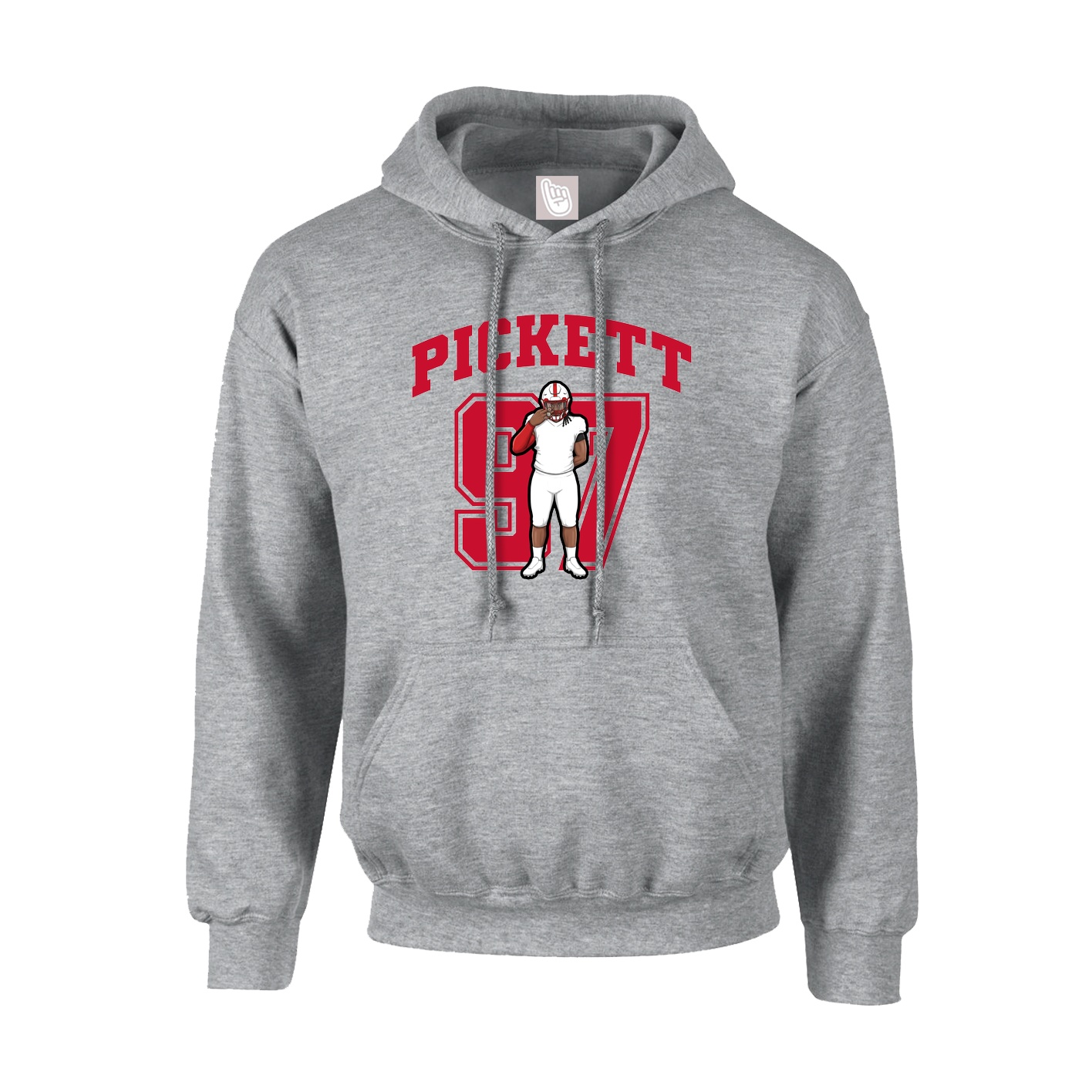 Hoodie — Number in Grey