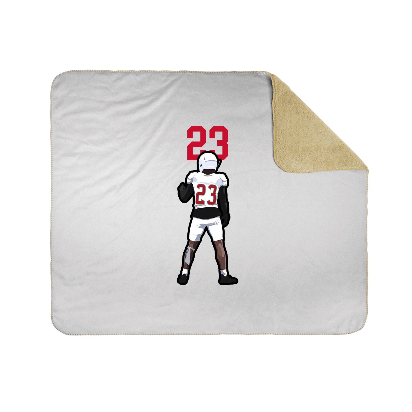 Throw Blanket — Number Top in White