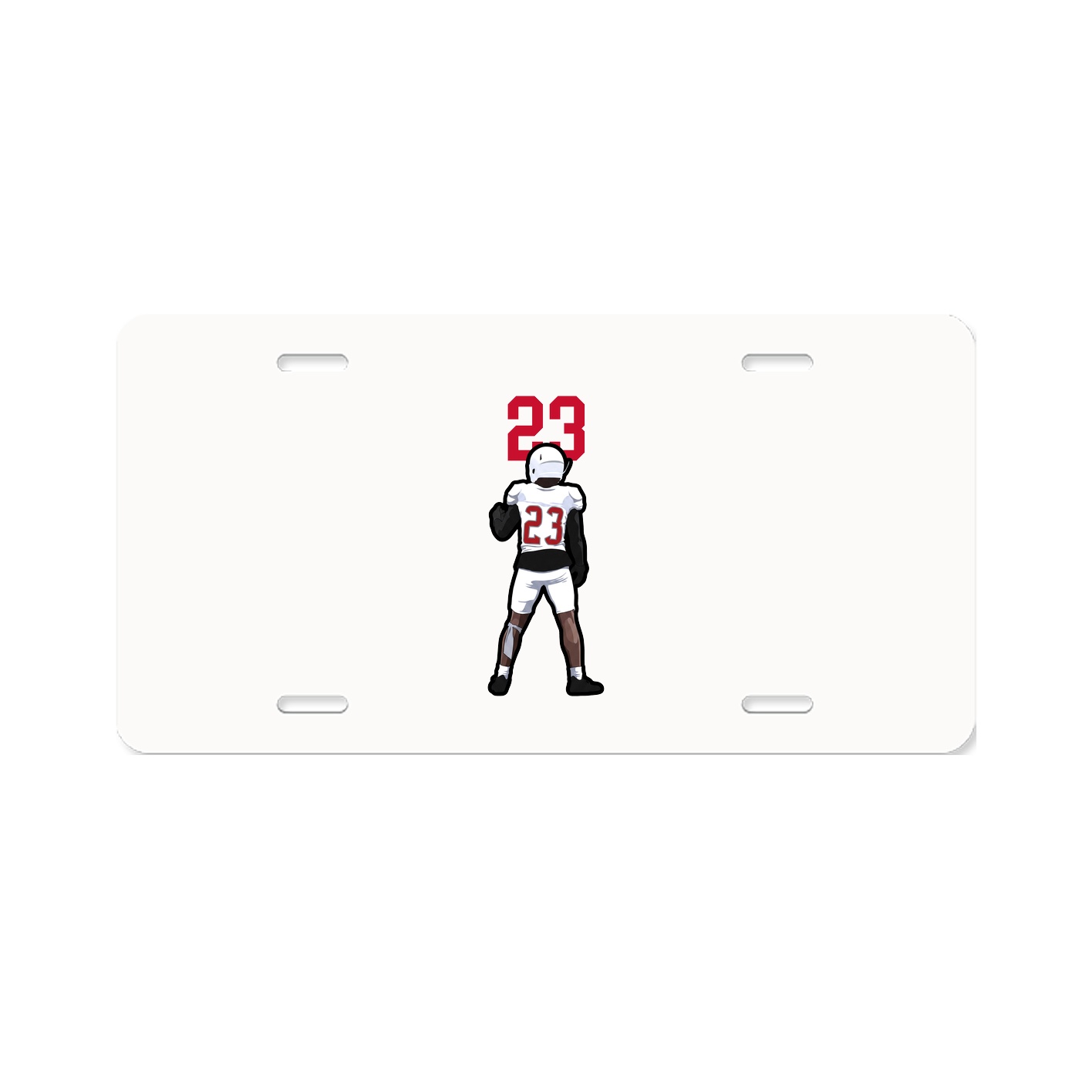 License Plate — Number Top in Classic