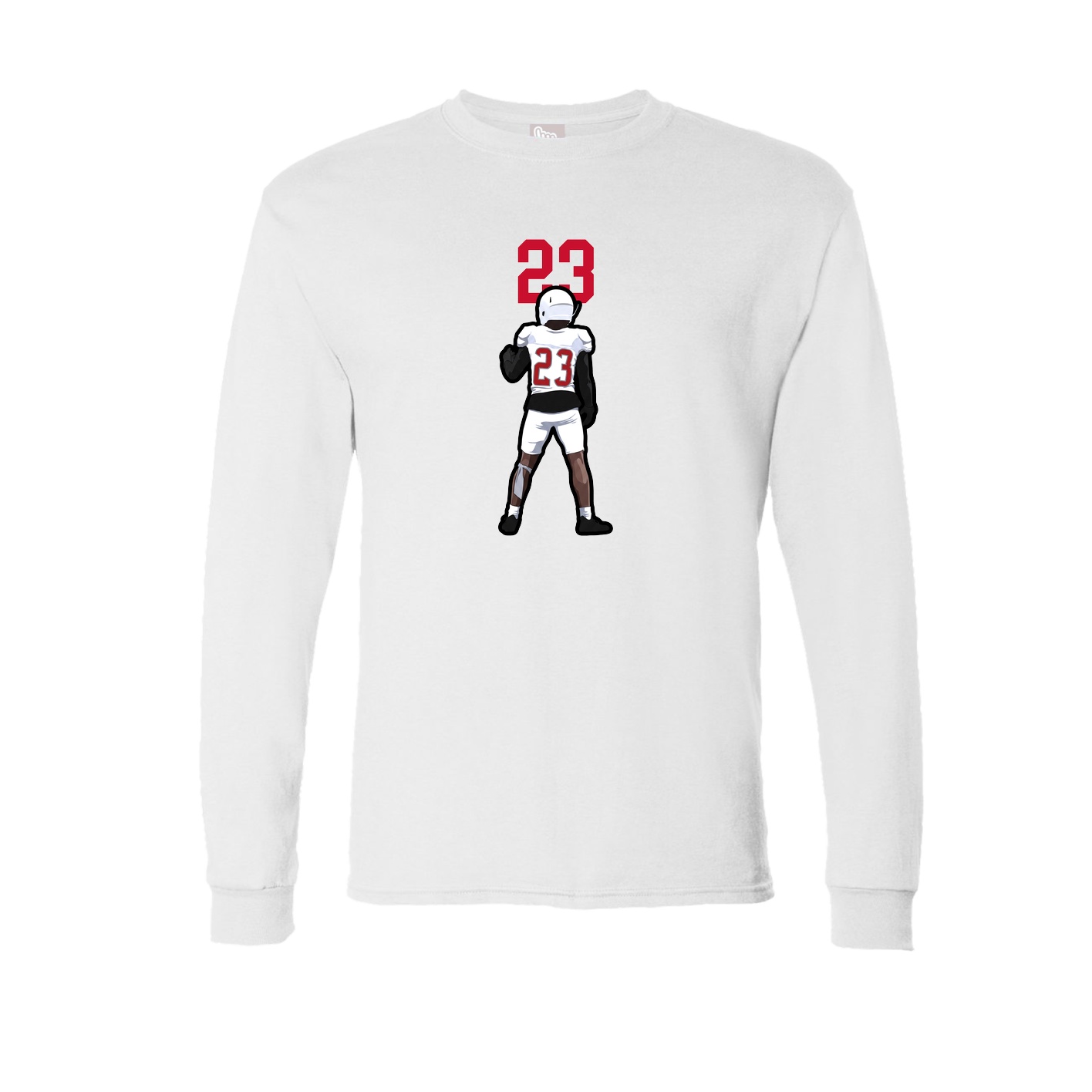Long Sleeve Tee — Number Top in White