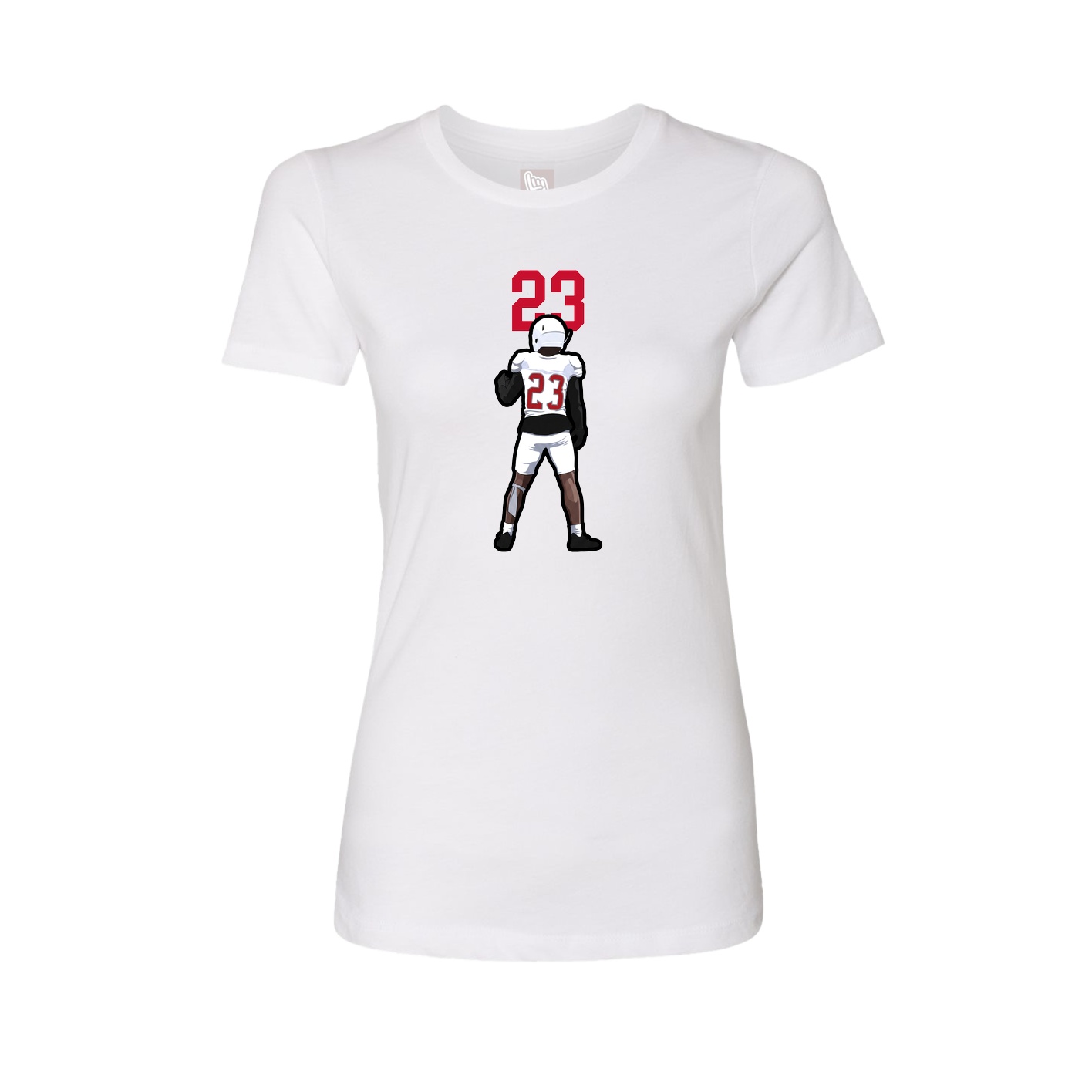 Fitted Women's Tee — Number Top in White