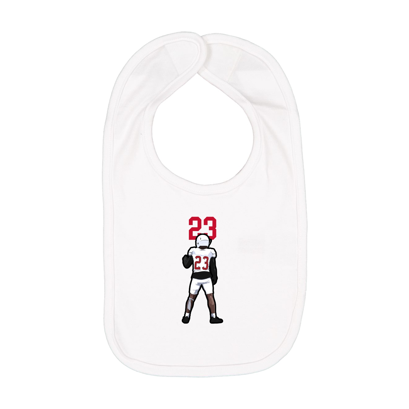 Infant Bib — Number Top in White