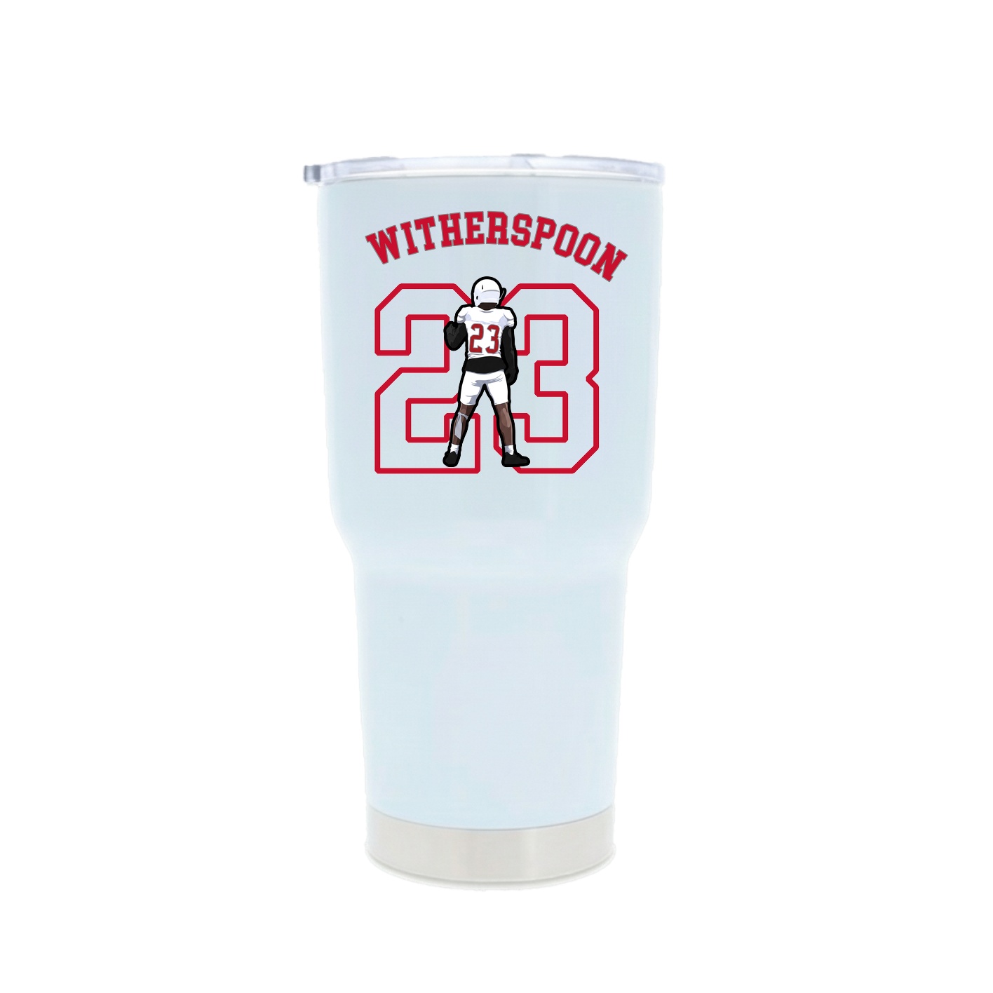30oz Stainless Steel Tumbler — Shirsey Arch in White