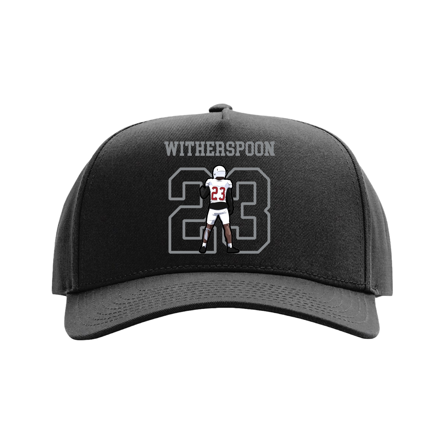Full Fabric Five-Panel Champ Cap — Shirsey in Black