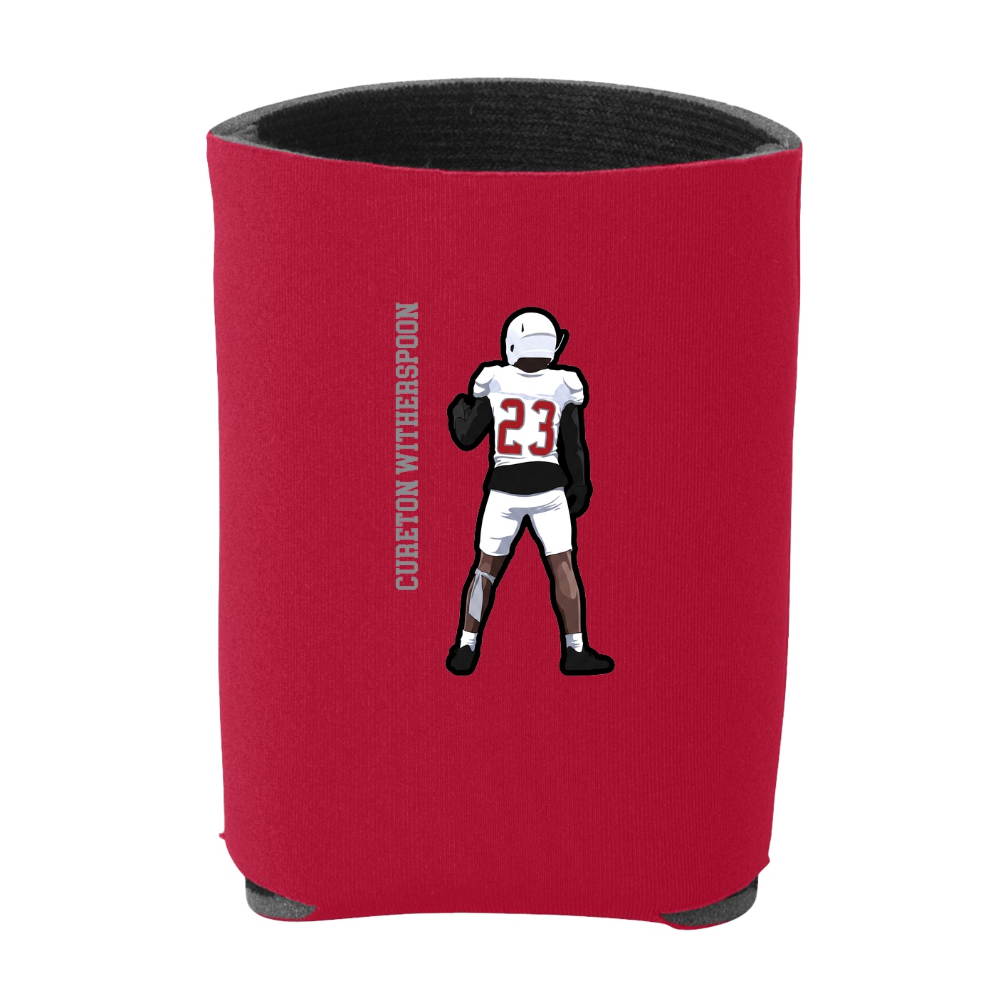 Can Holder — Name Vertical in Red