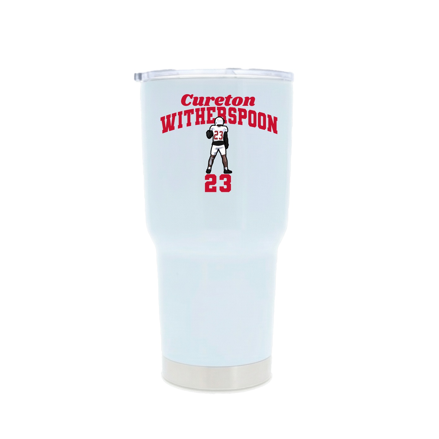 30oz Stainless Steel Tumbler — Signature Arch in White