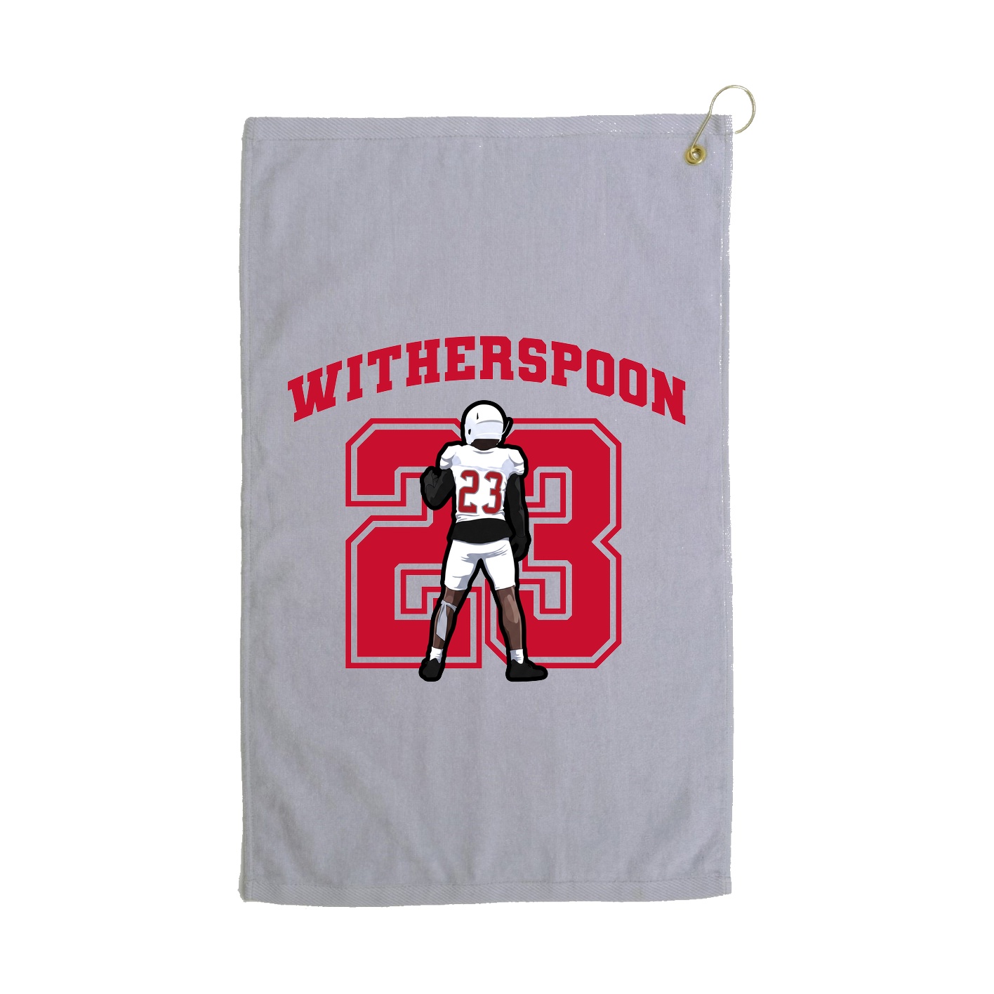 Golf Towel — Number in Grey