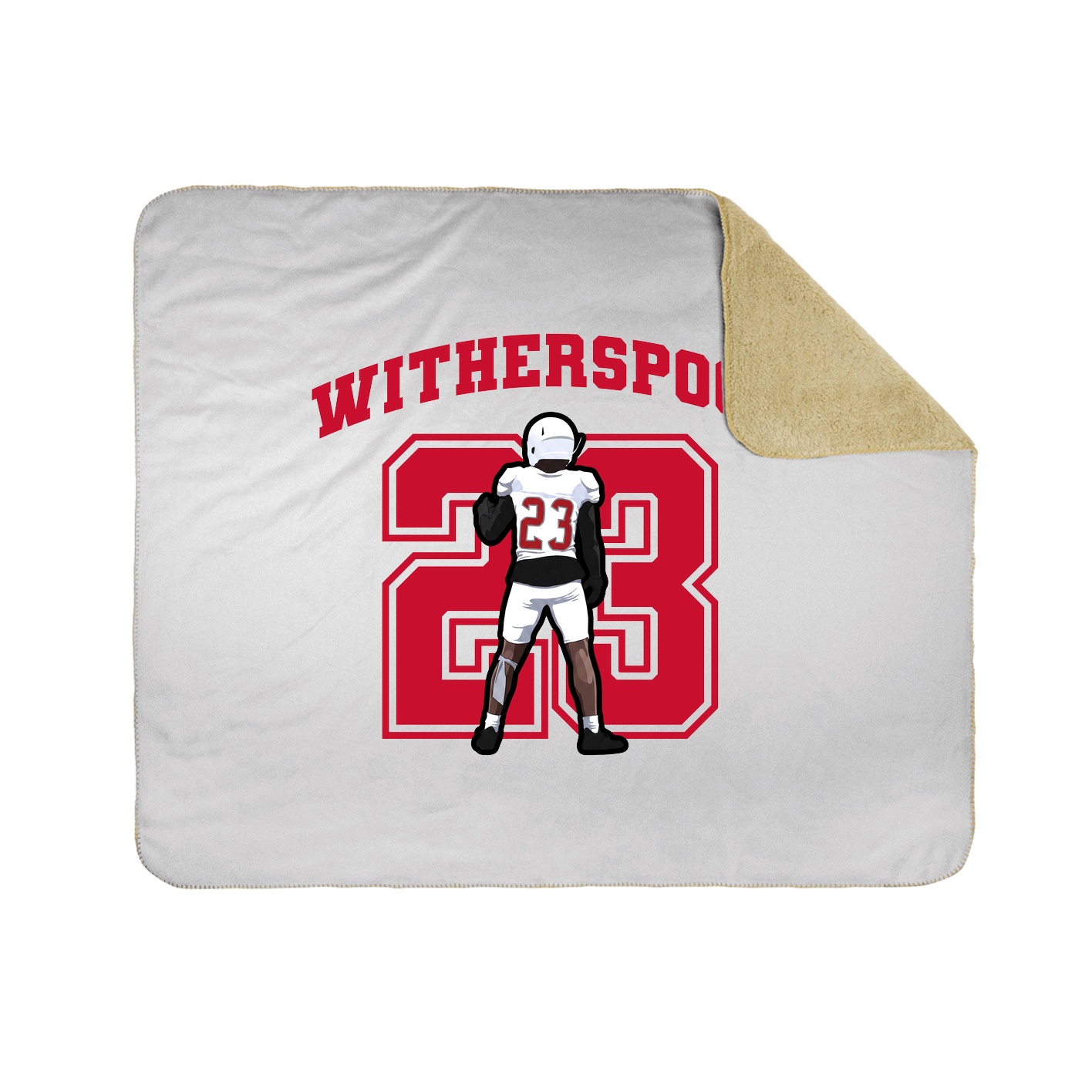 Throw Blanket — Number in White