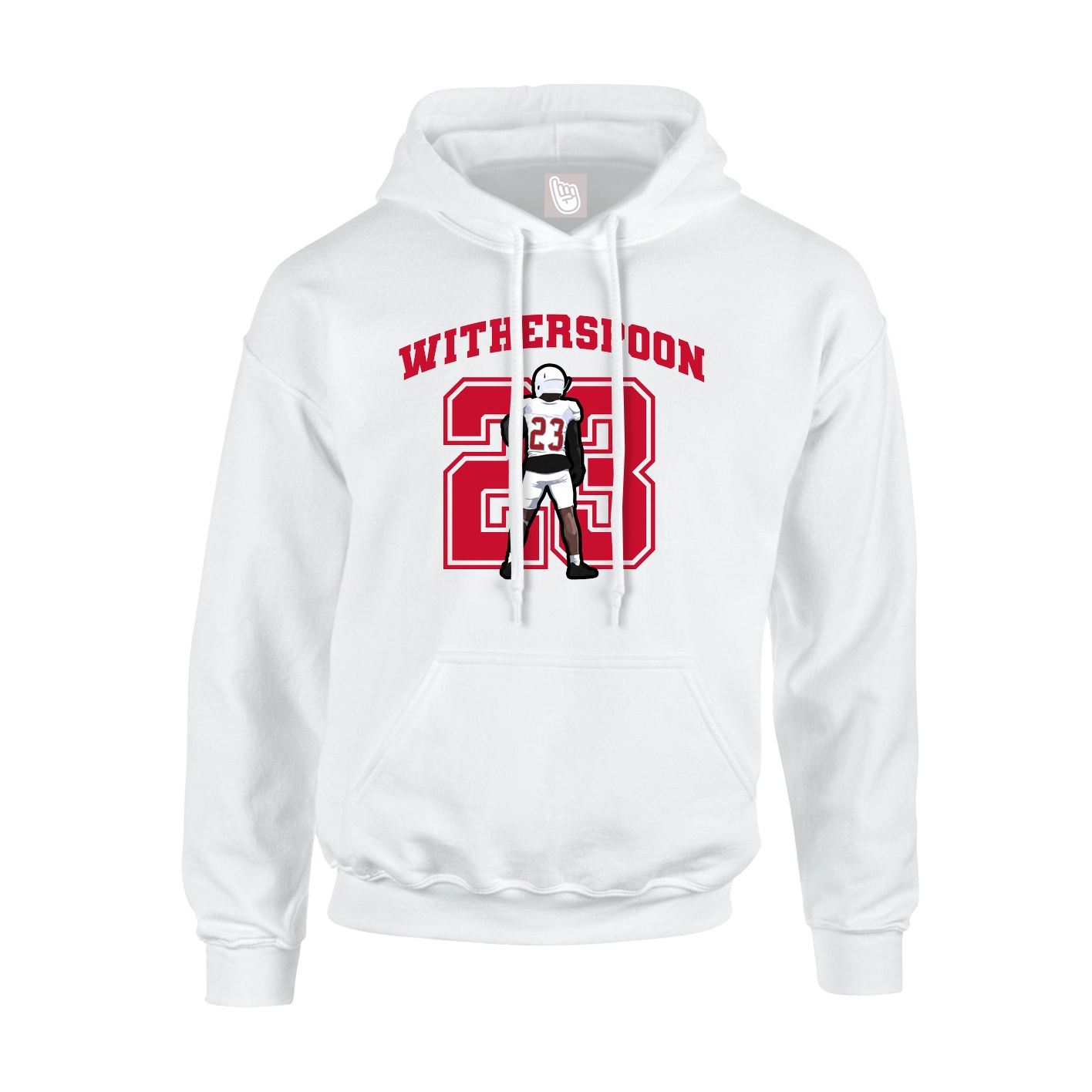 Youth Hoodie — Number in White