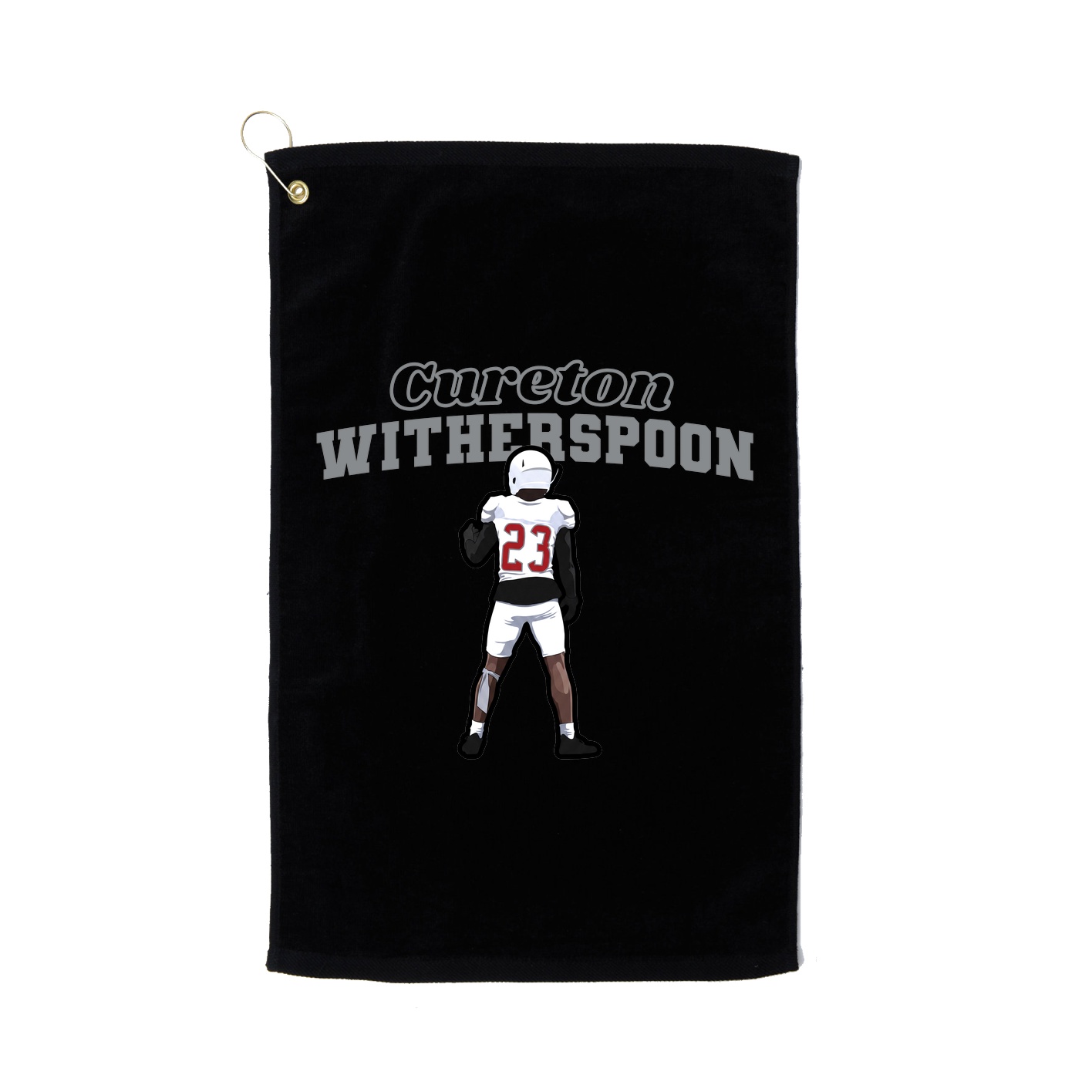 Golf Towel — Name Arch in Black