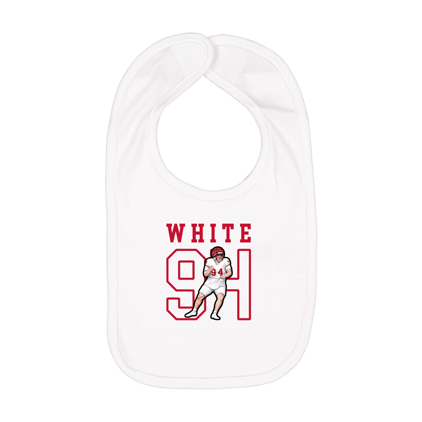 Infant Bib — Shirsey in White