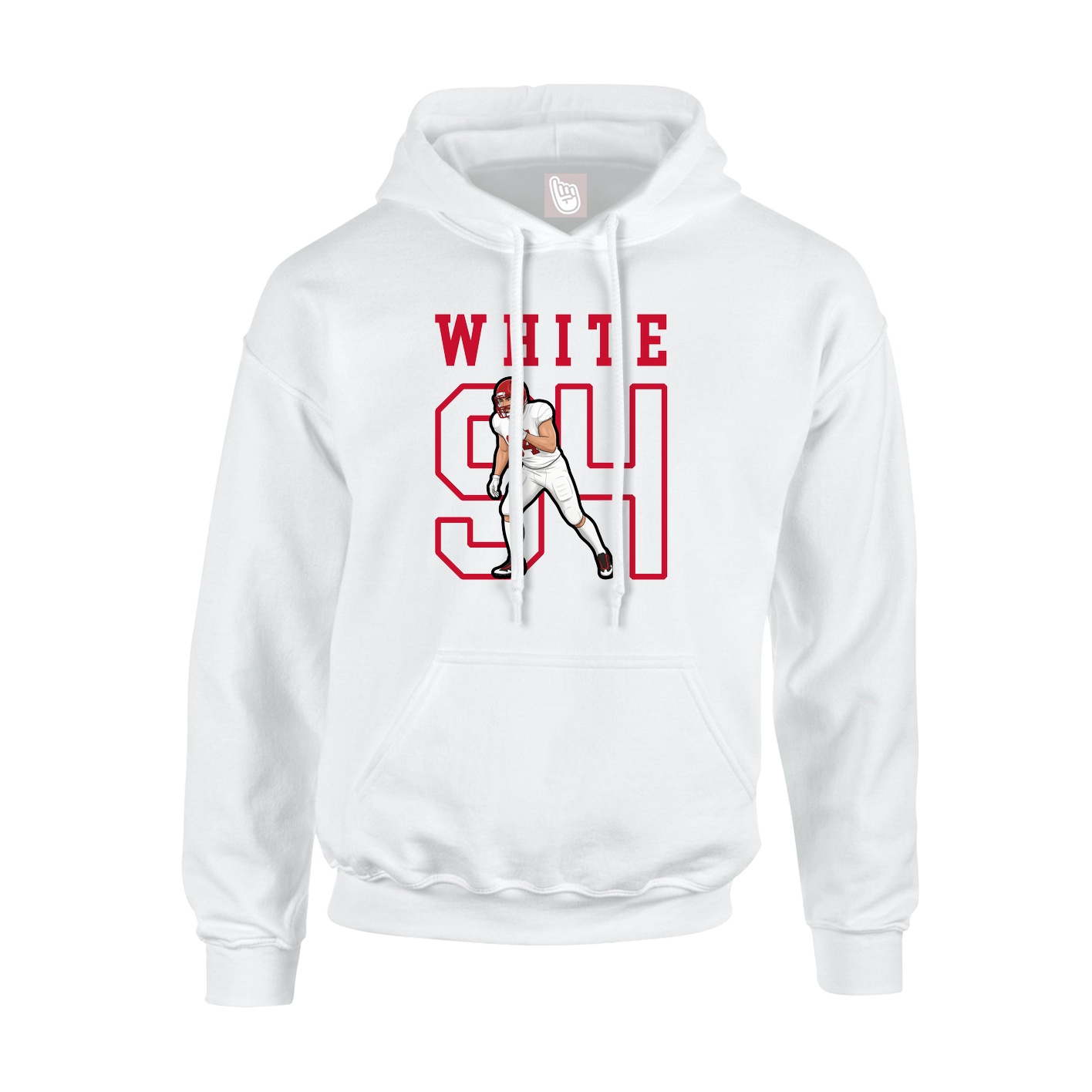 Hoodie — Shirsey in White