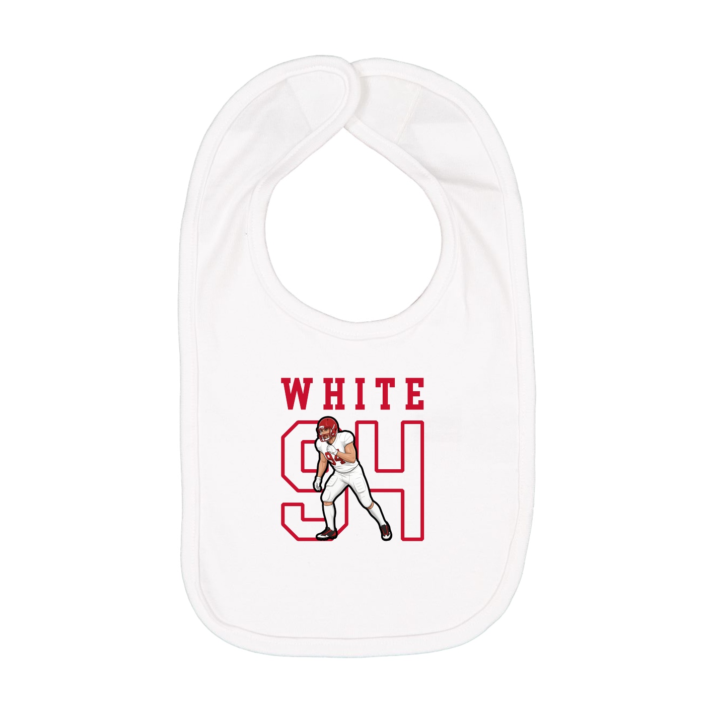Infant Bib — Shirsey in White