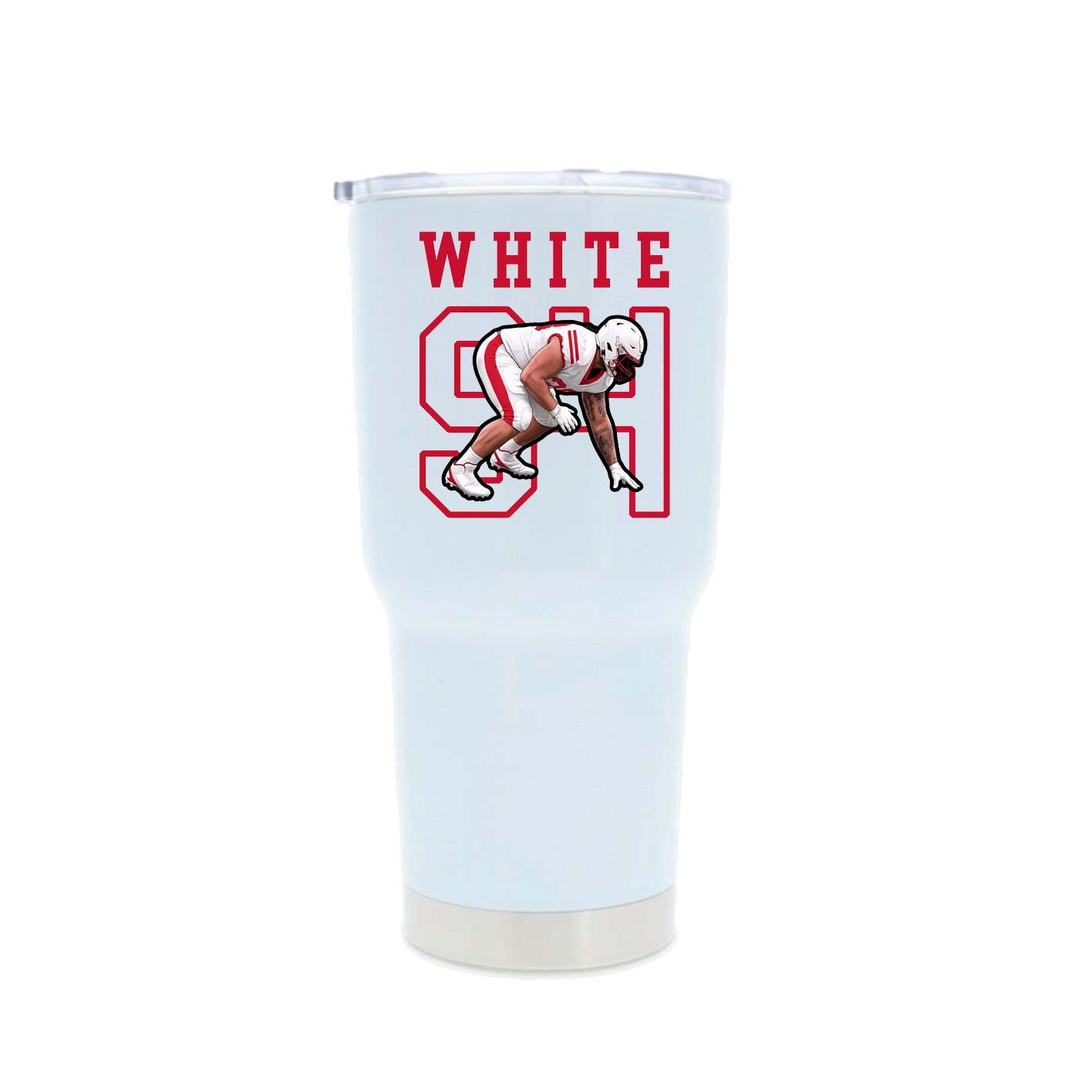 30oz Stainless Steel Tumbler — Shirsey in White