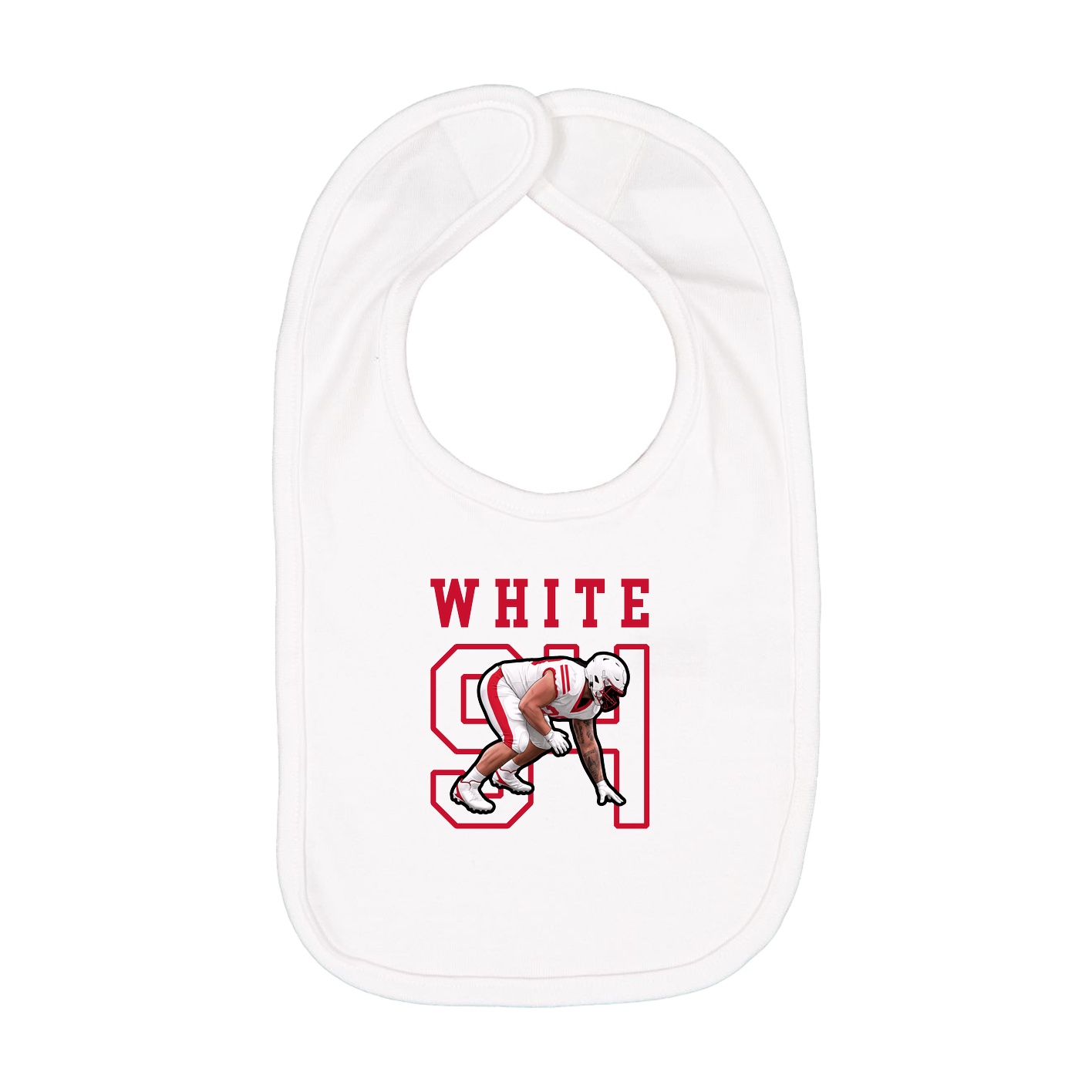 Infant Bib — Shirsey in White