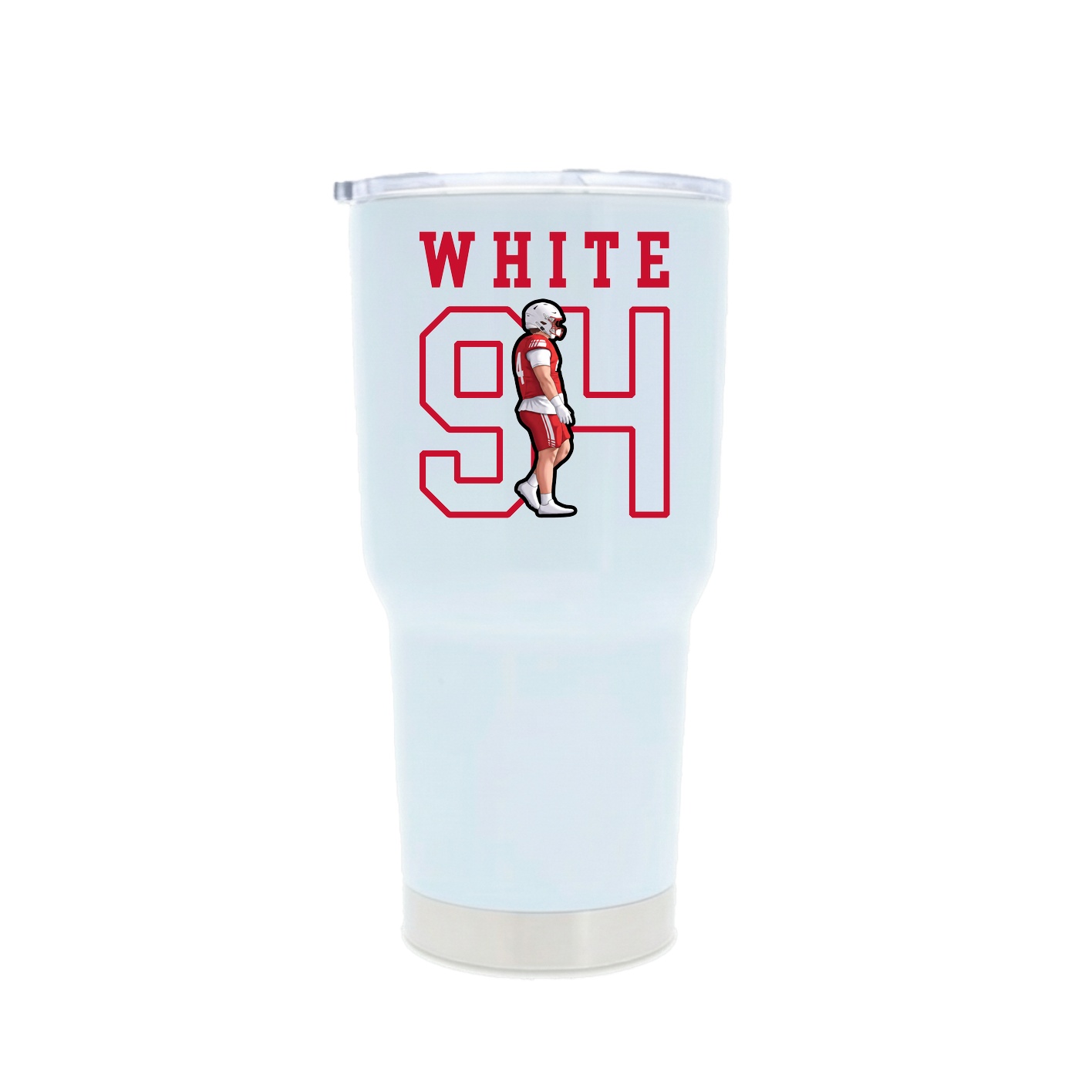 30oz Stainless Steel Tumbler — Shirsey in White