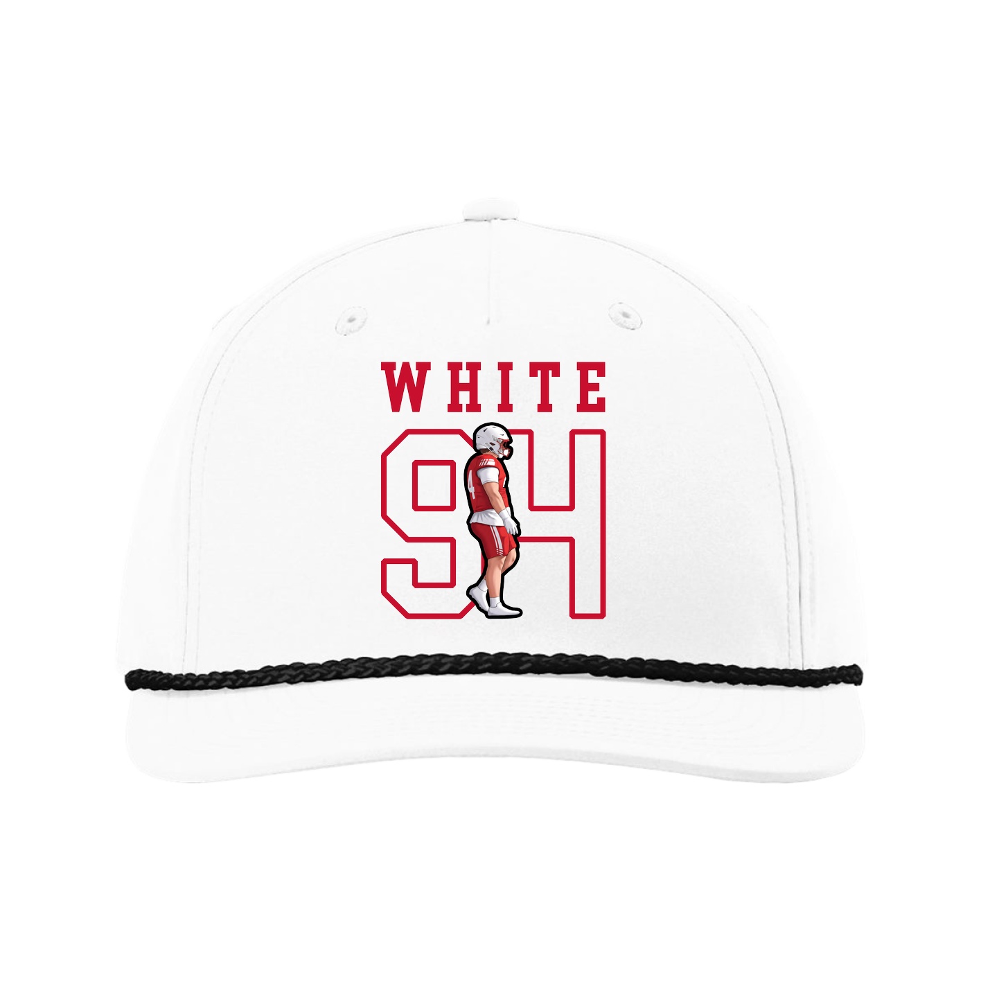 Five-Panel Classic Rope Cap — Shirsey in White
