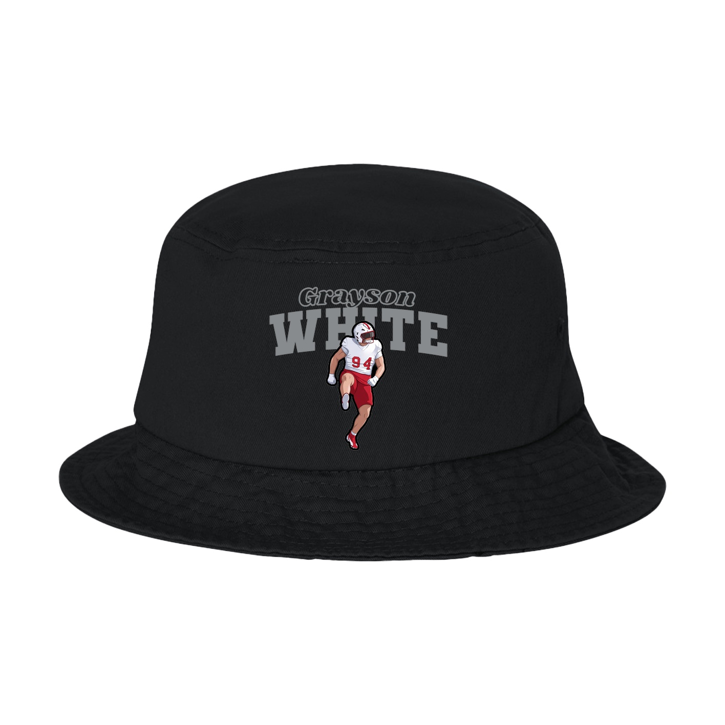 Bucket Cap — Name Arch in Black