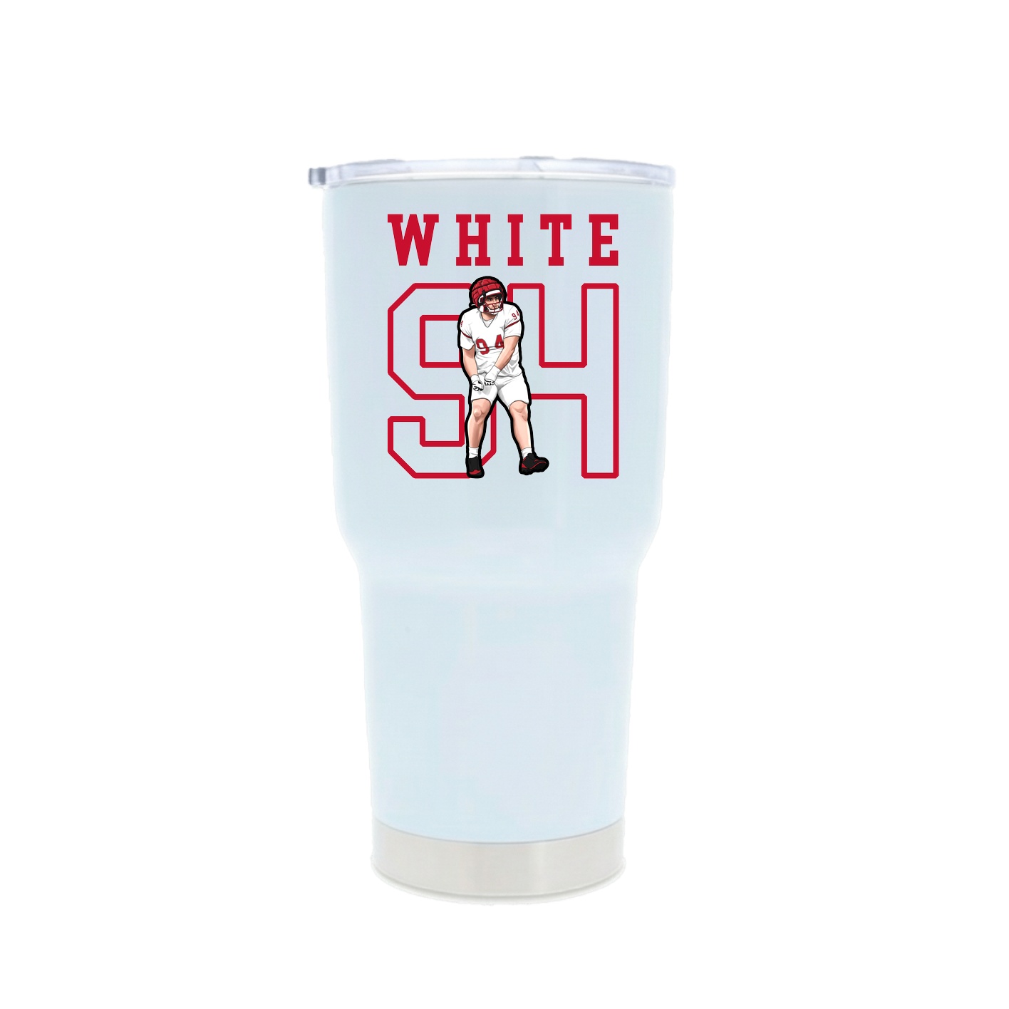 30oz Stainless Steel Tumbler — Shirsey in White