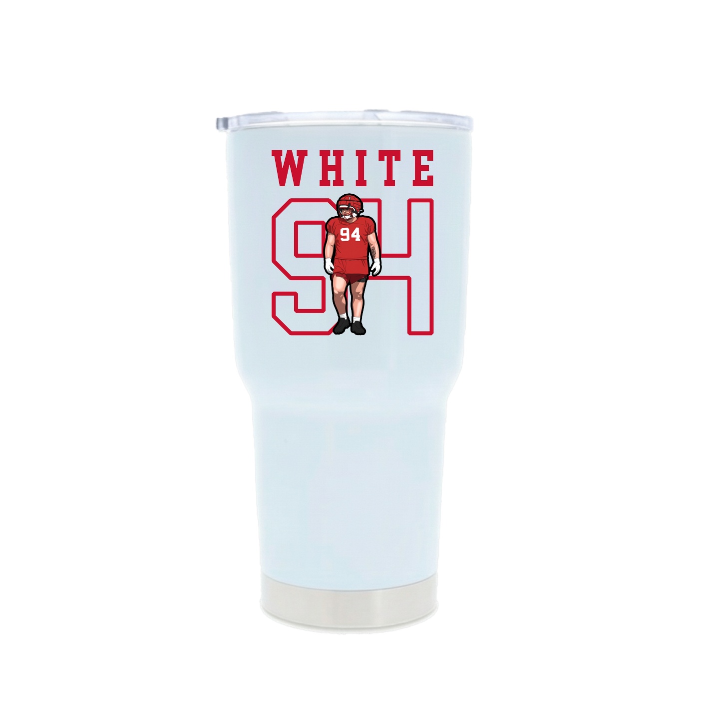 30oz Stainless Steel Tumbler — Shirsey in White
