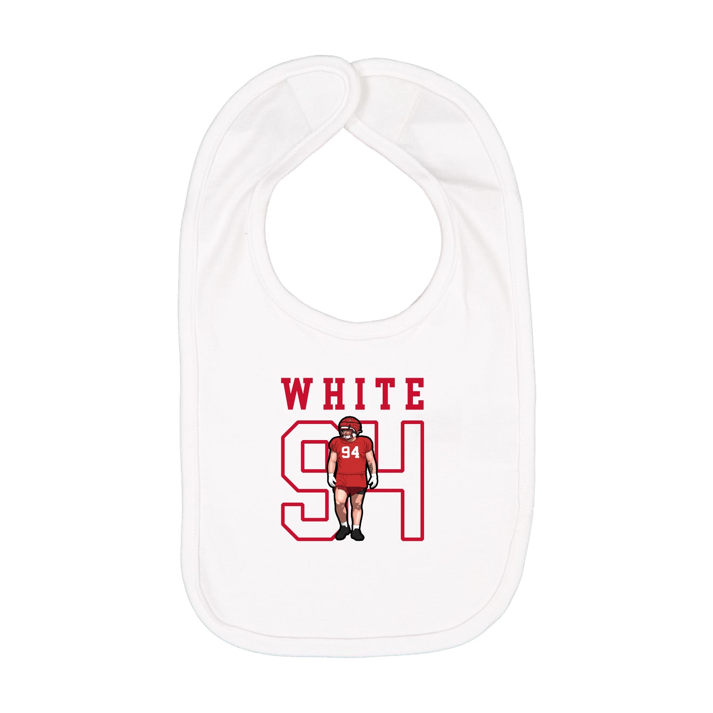 Infant Bib — Shirsey in White