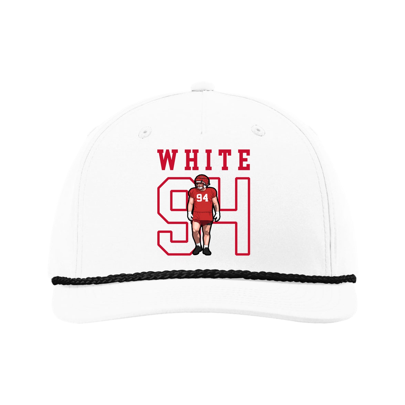 Five-Panel Classic Rope Cap — Shirsey in White