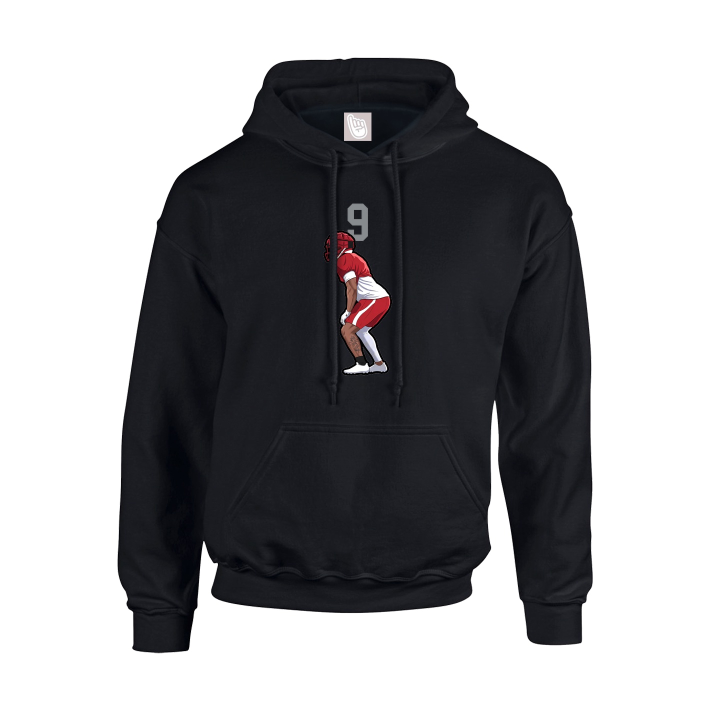 Hoodie — Number Top in Black